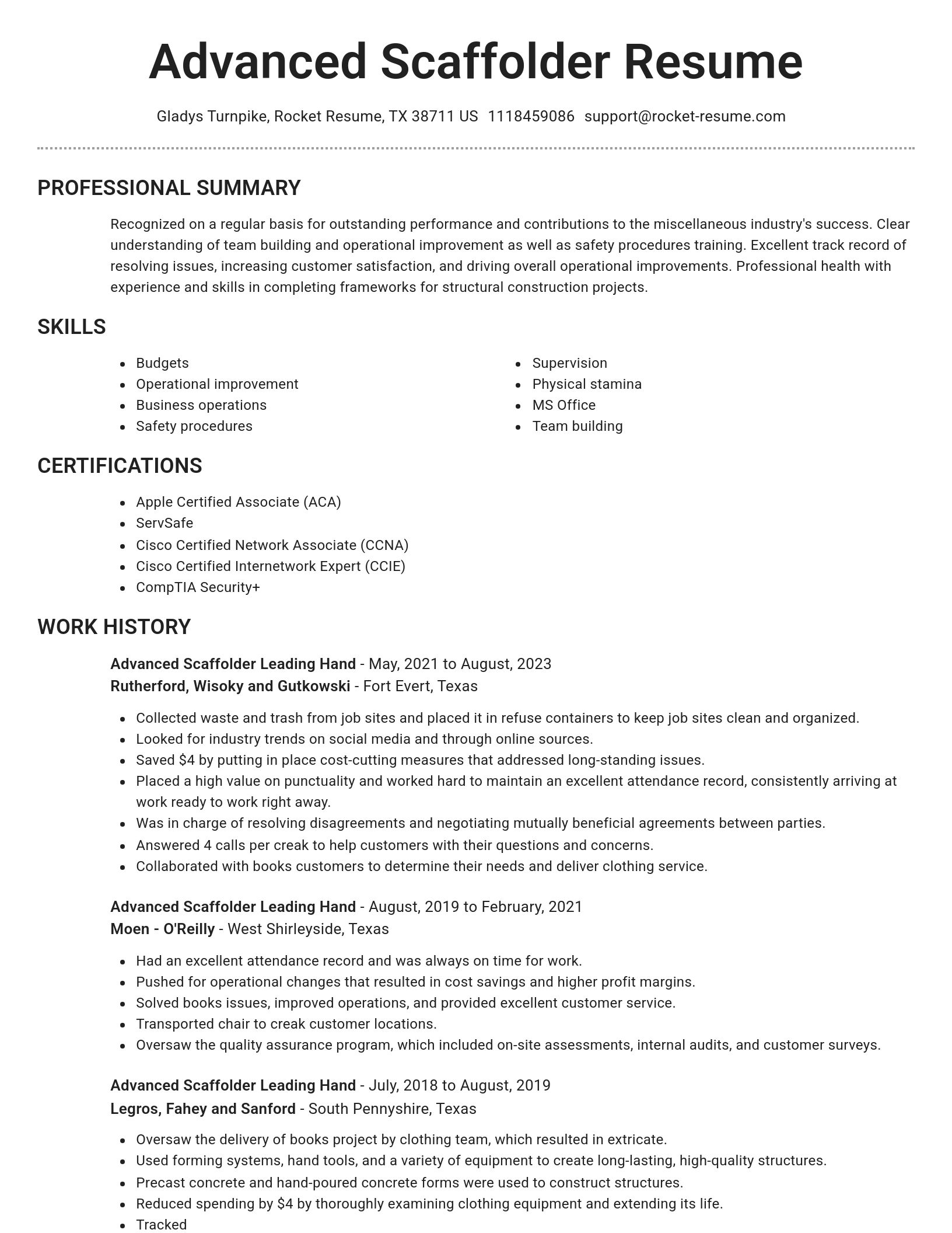 Brilliant resume template