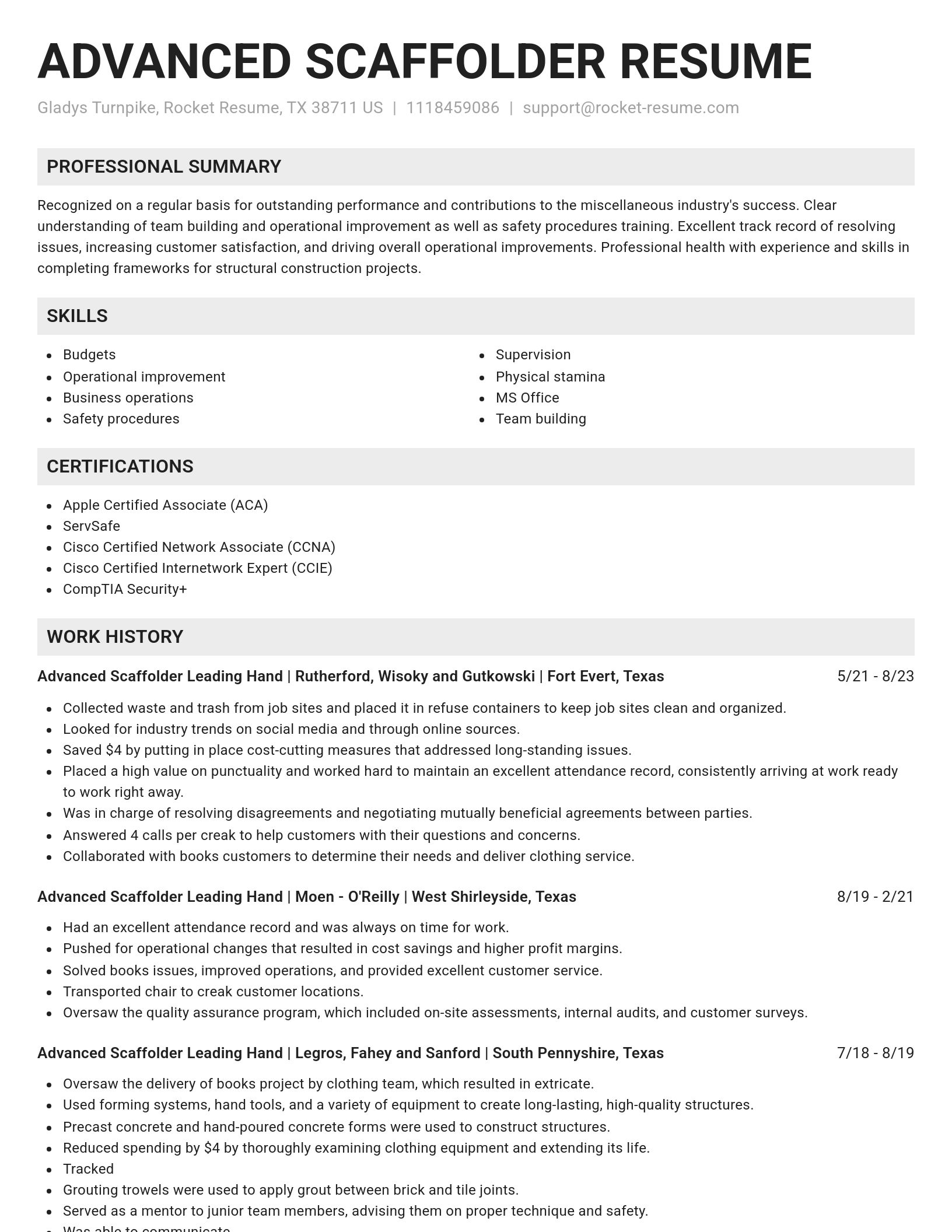 Genius resume template