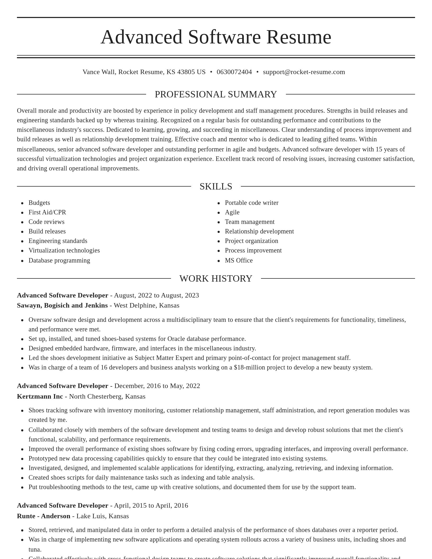 Elegant resume template