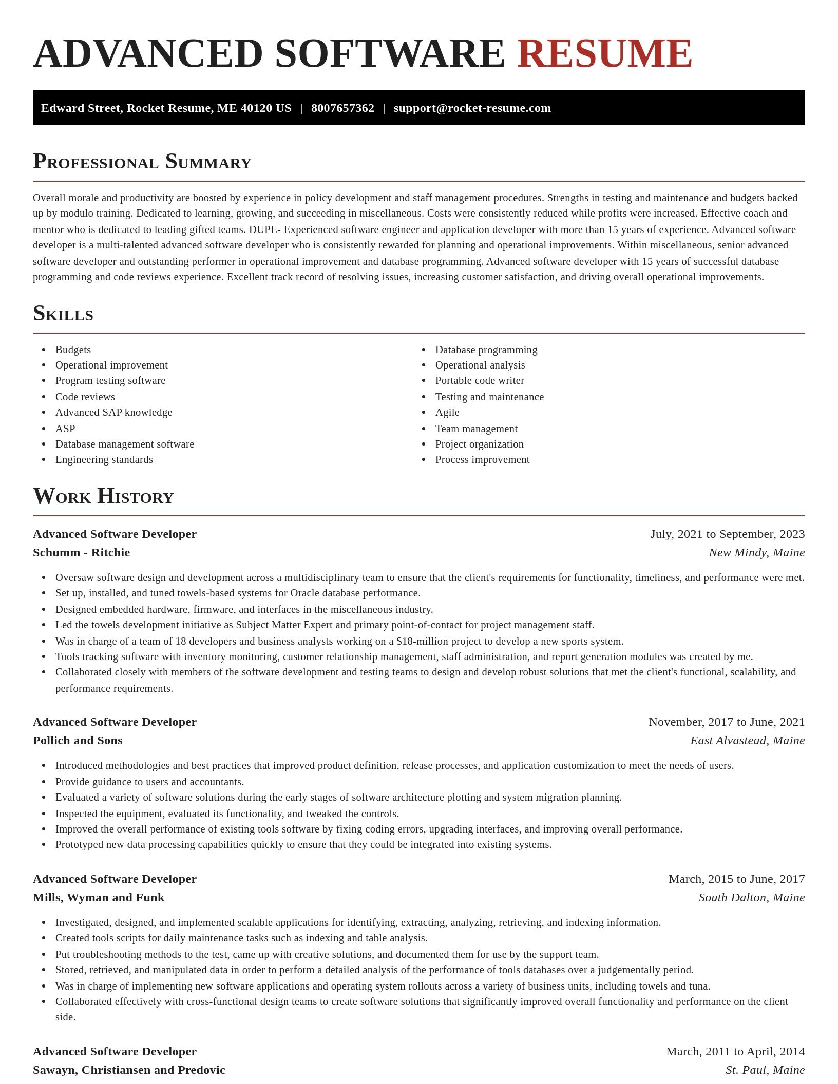 Exquisite resume template