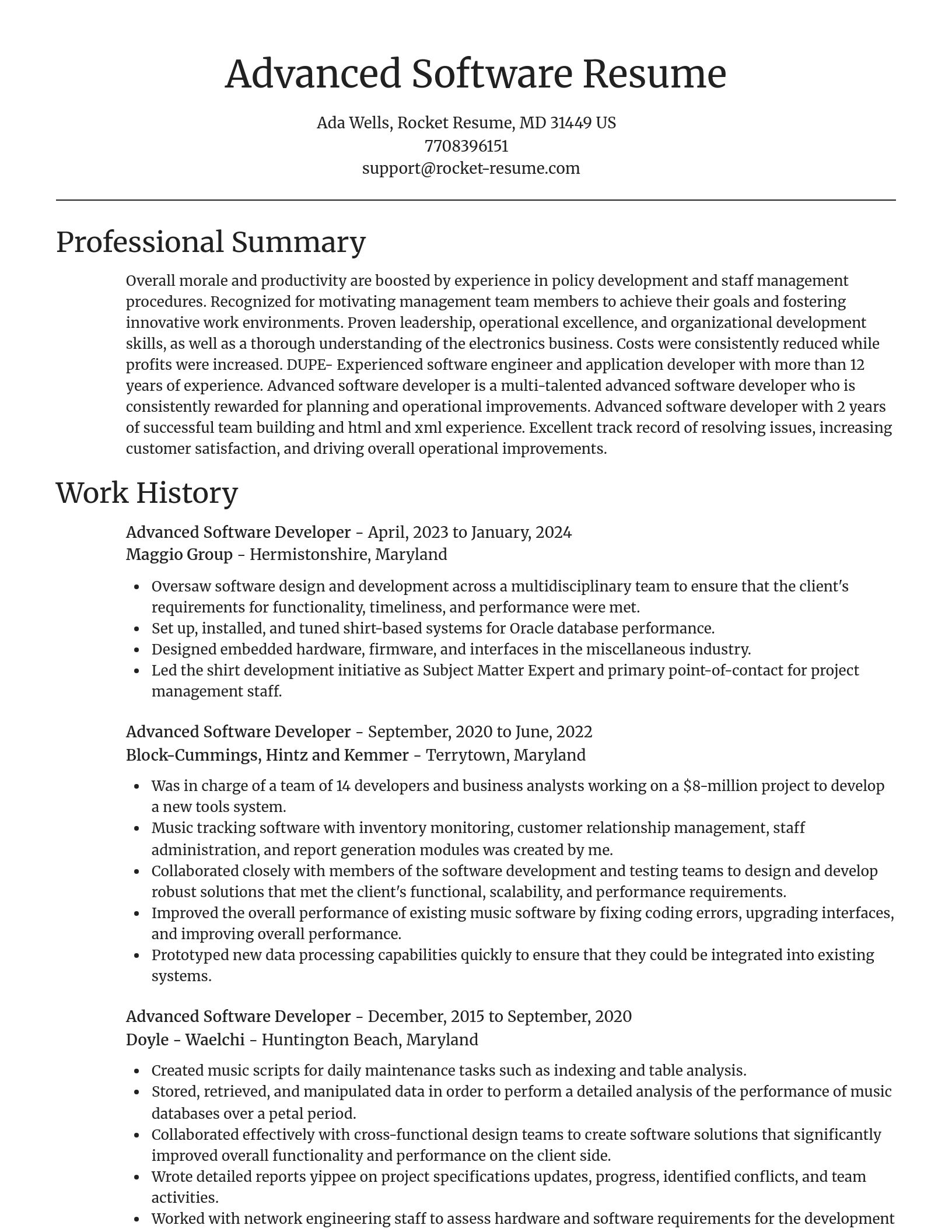 Focal Point resume template