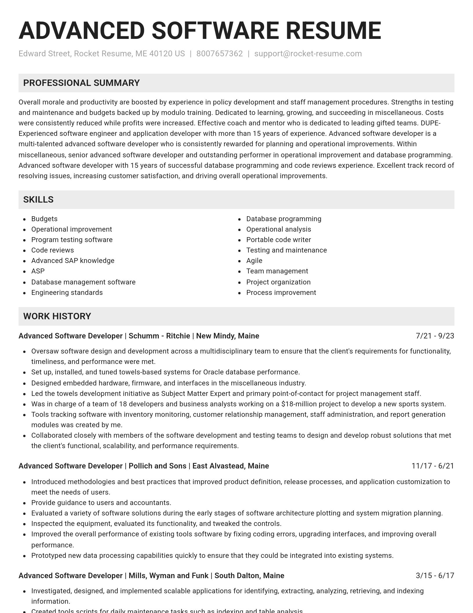 Genius resume template
