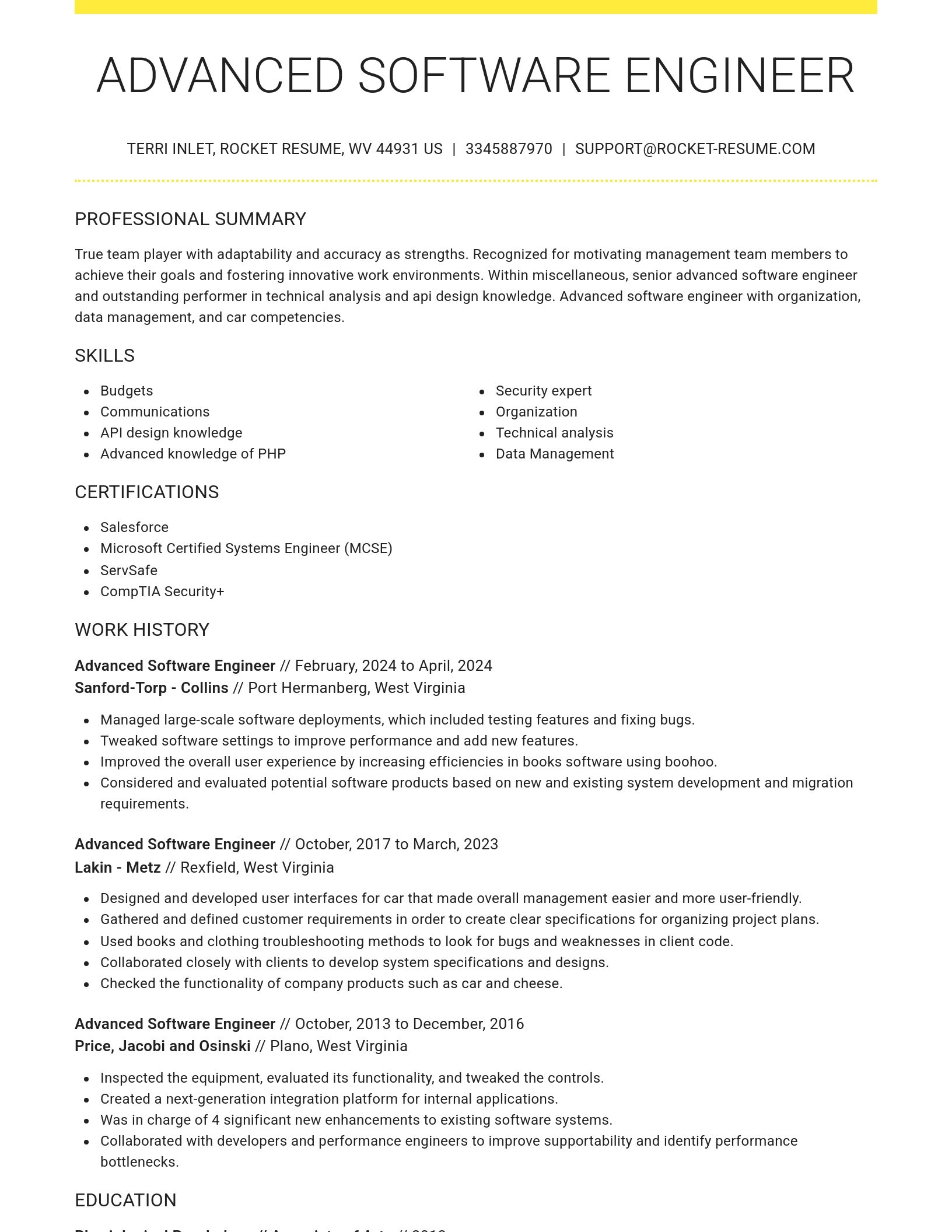Grand resume template