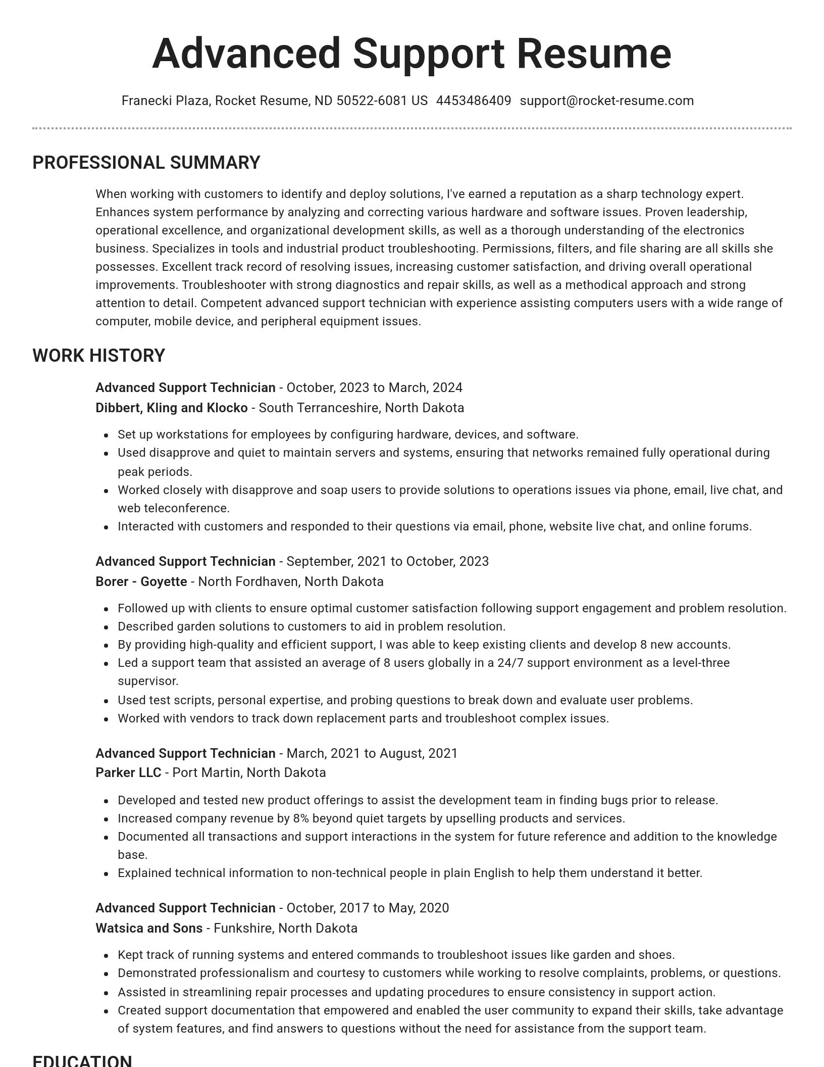 Brilliant resume template