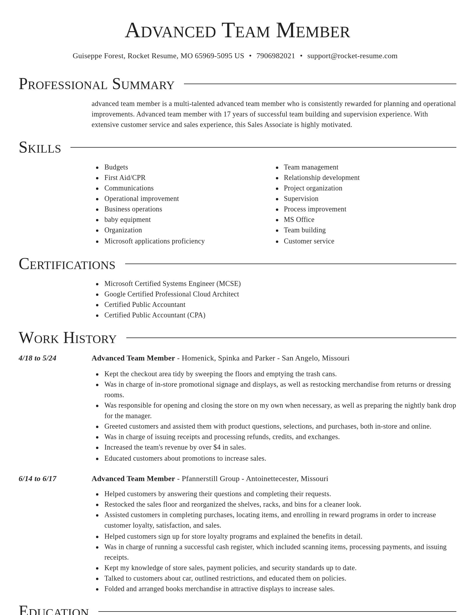 Director resume template
