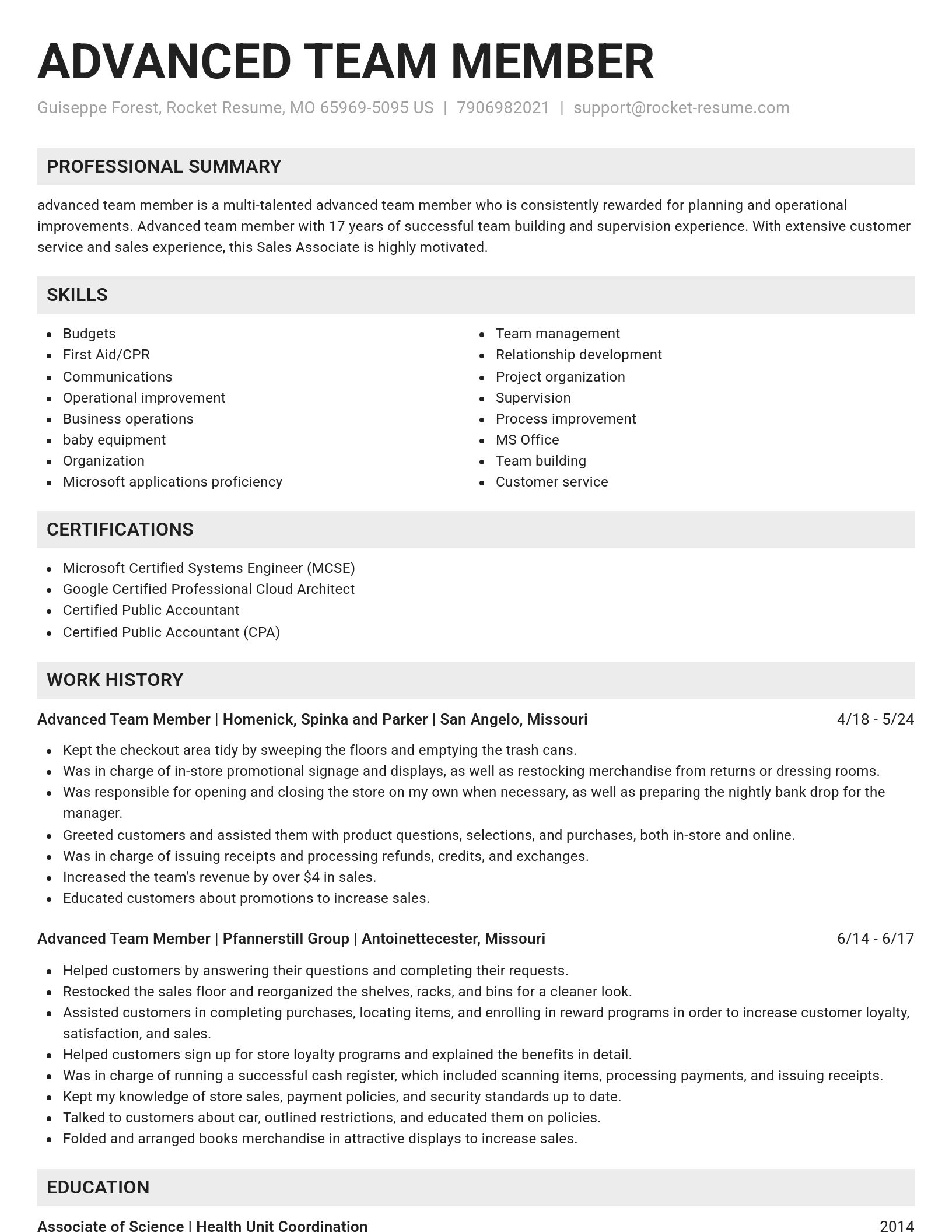 Genius resume template