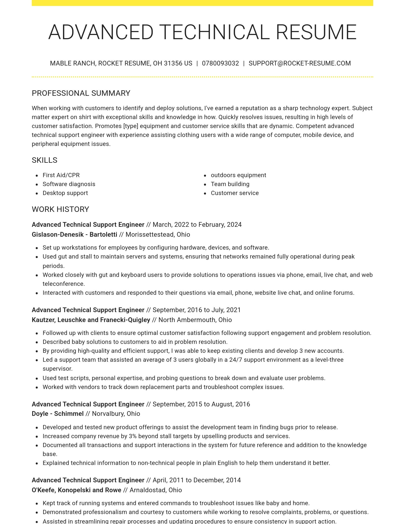 Grand resume template