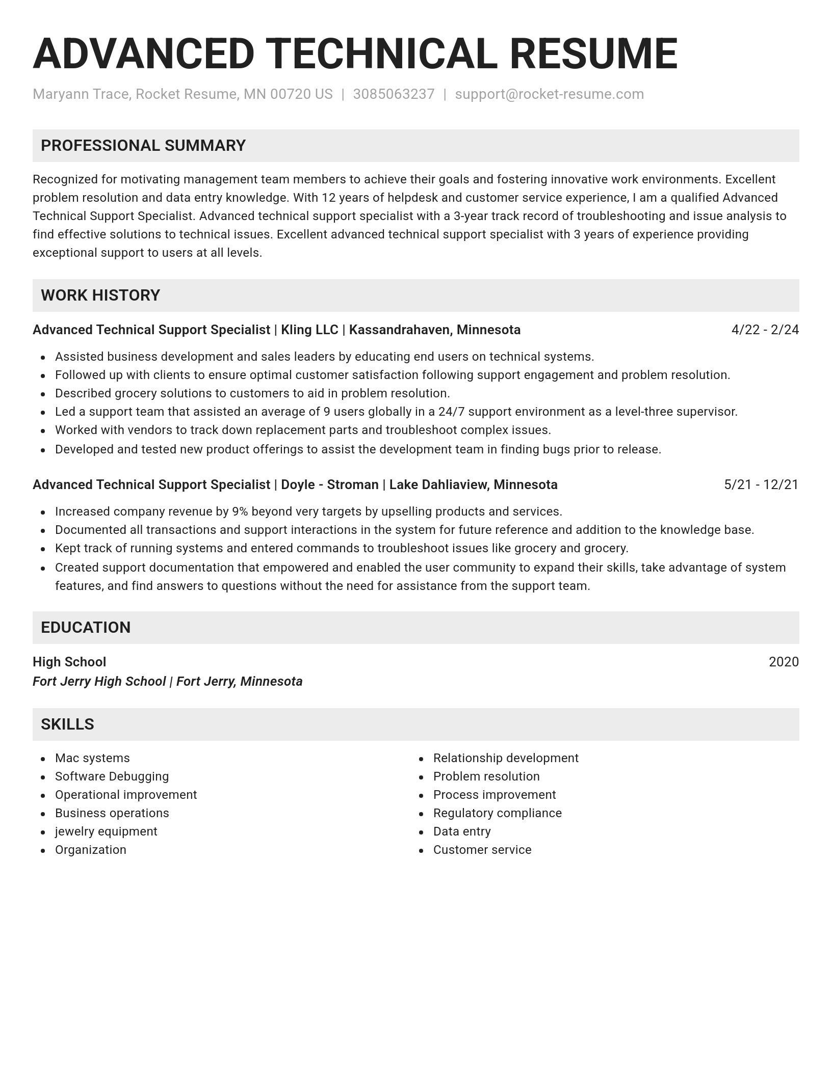 Genius resume template