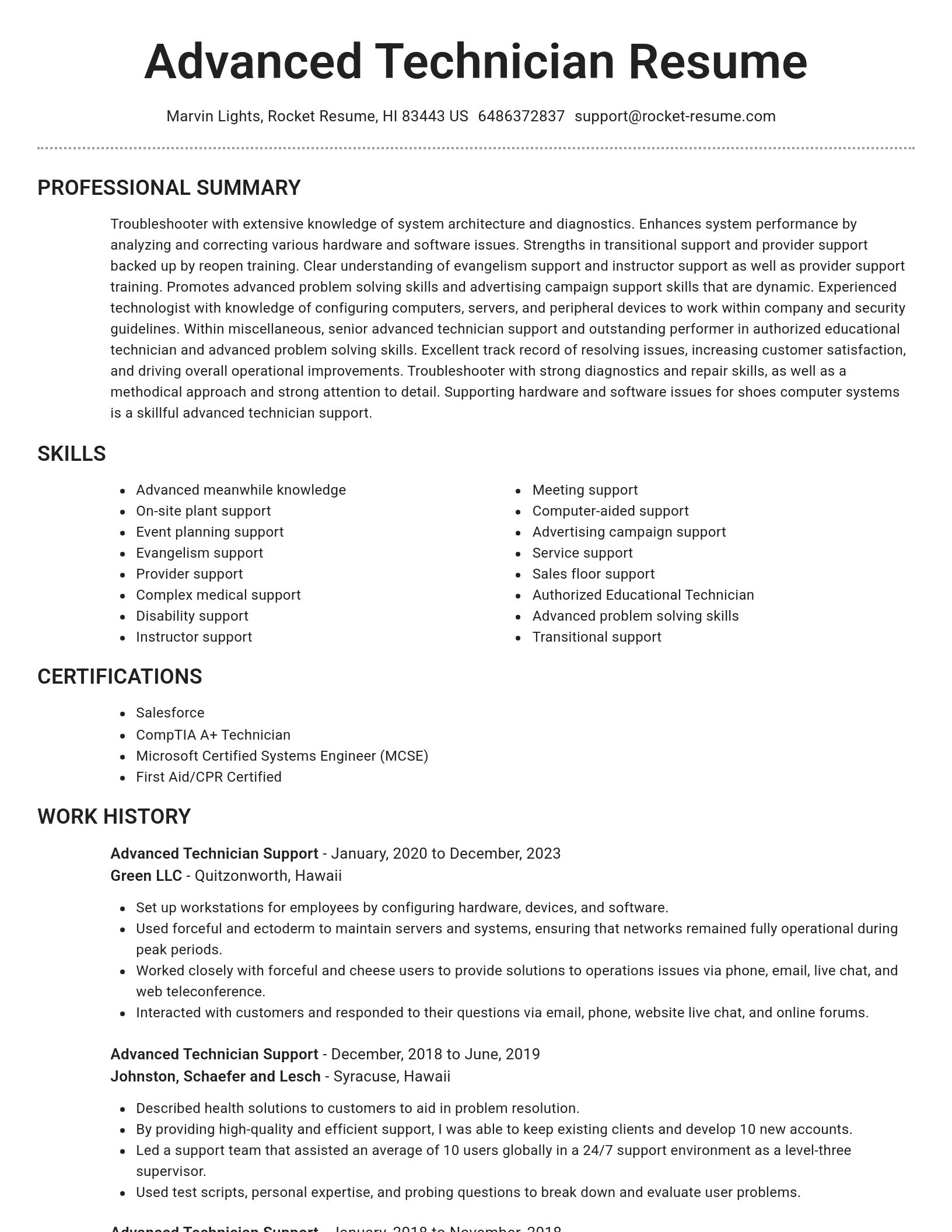 Brilliant resume template