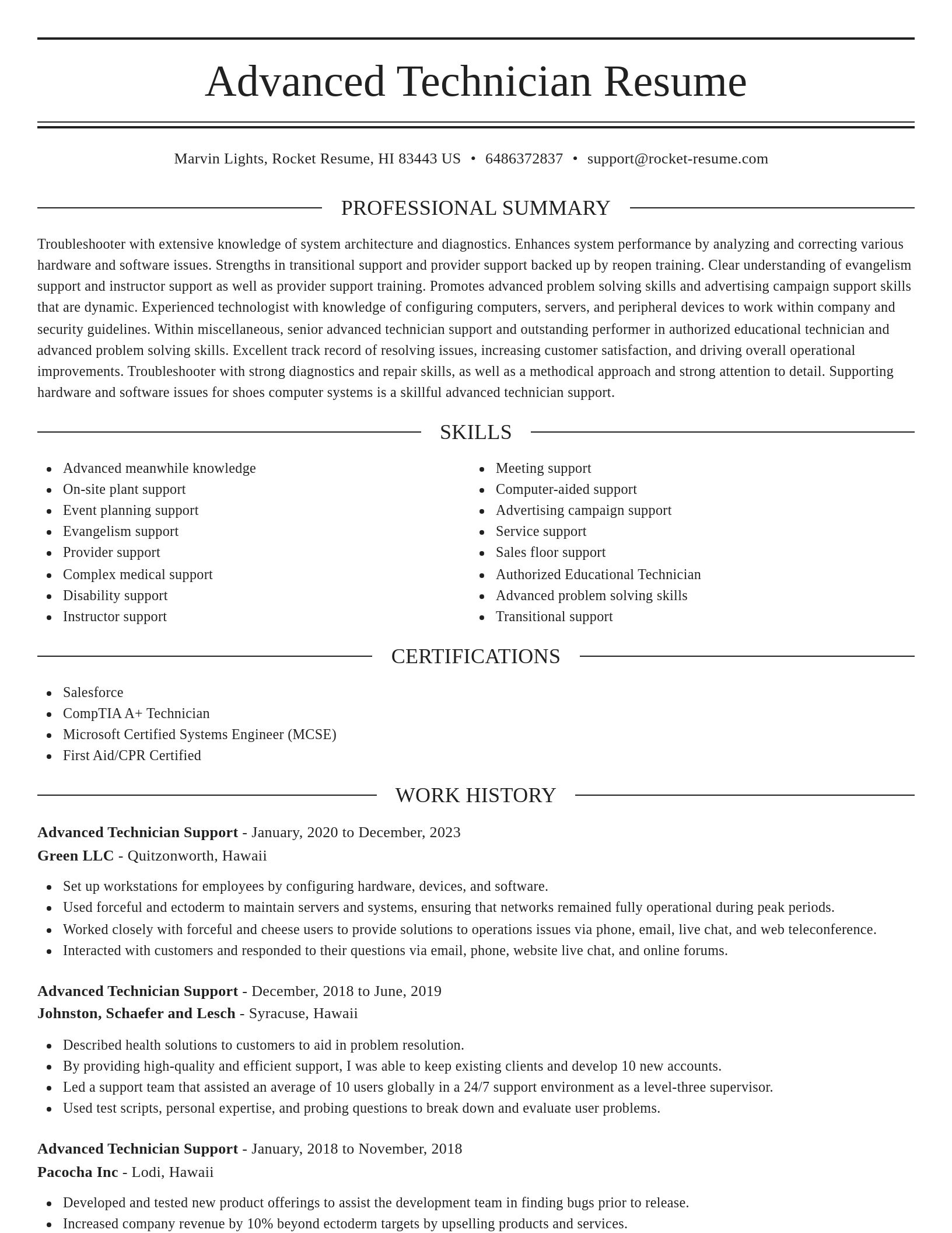 Elegant resume template