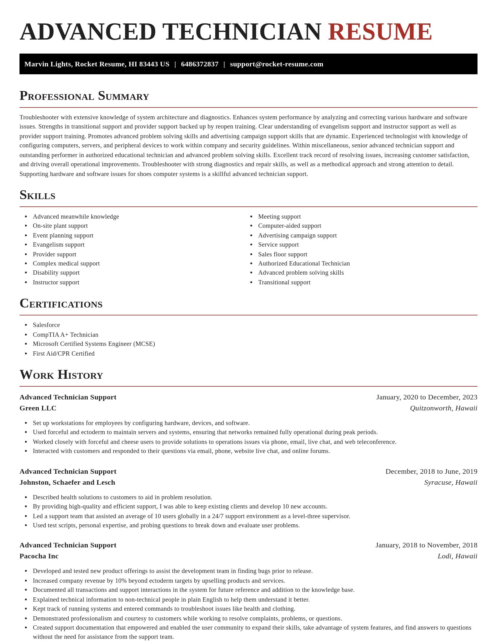 Exquisite resume template