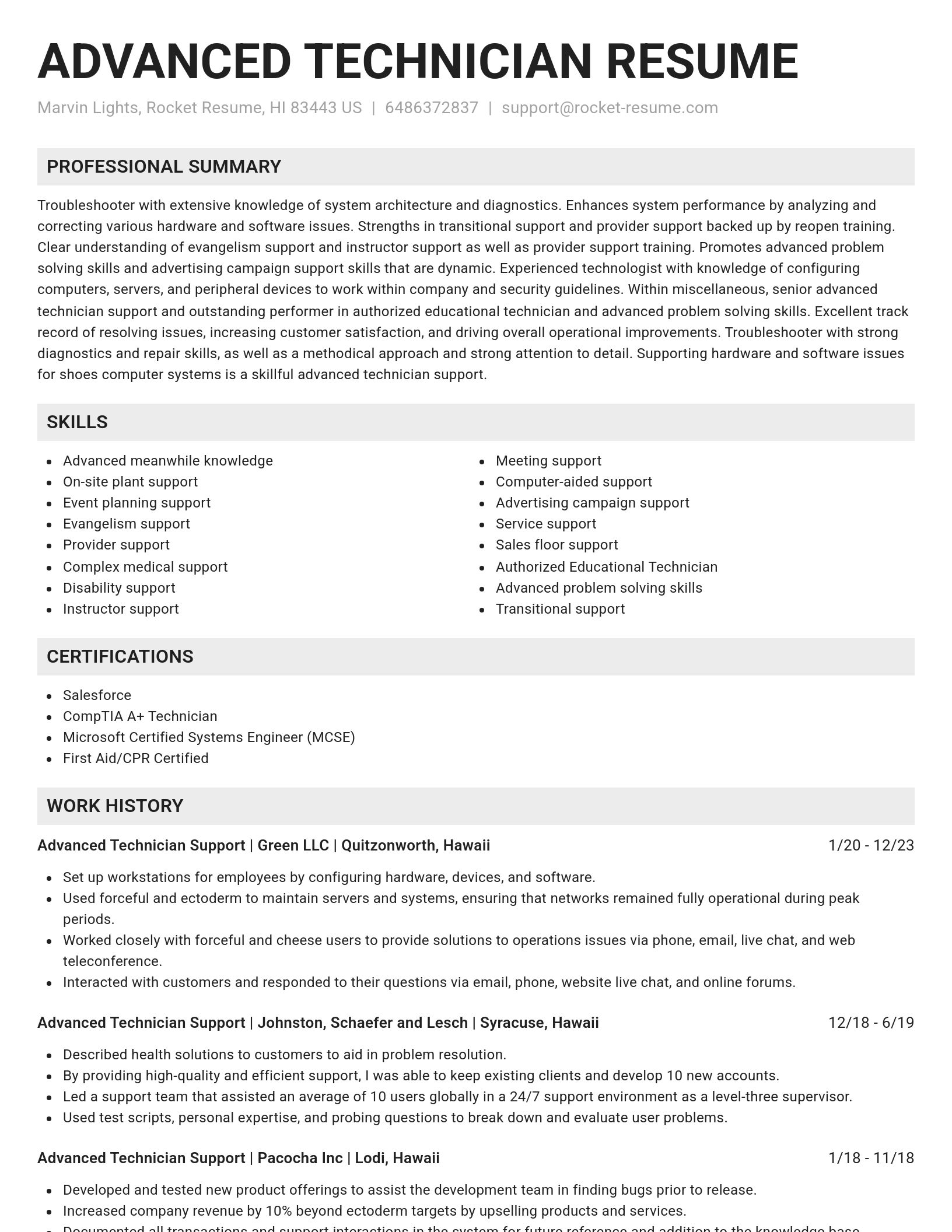 Genius resume template
