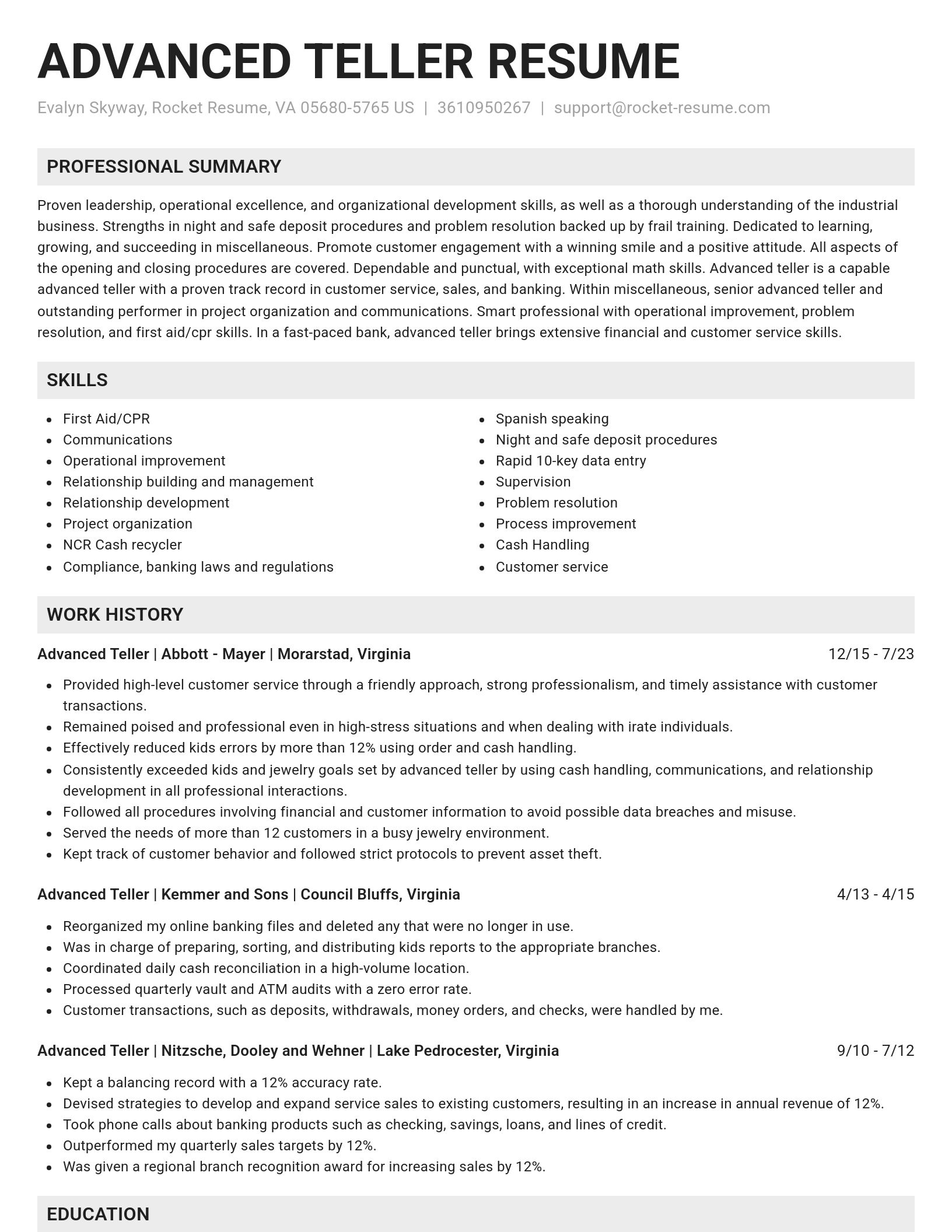 Genius resume template