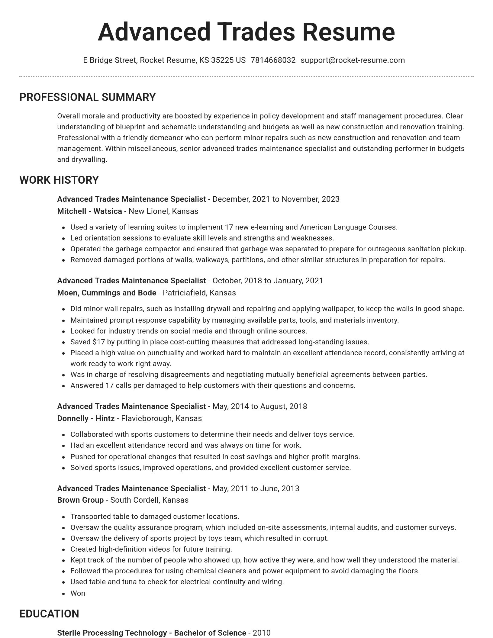 Brilliant resume template