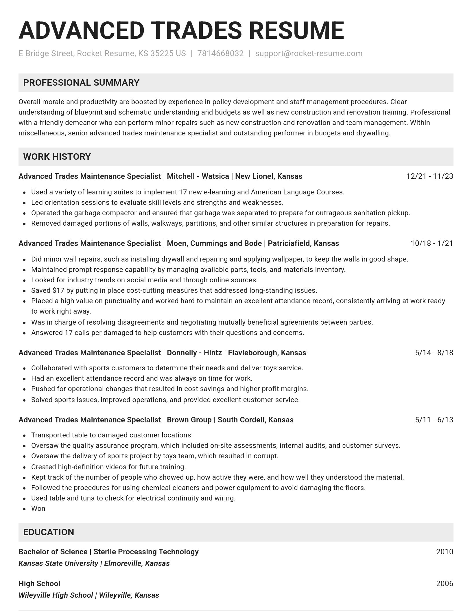 Genius resume template