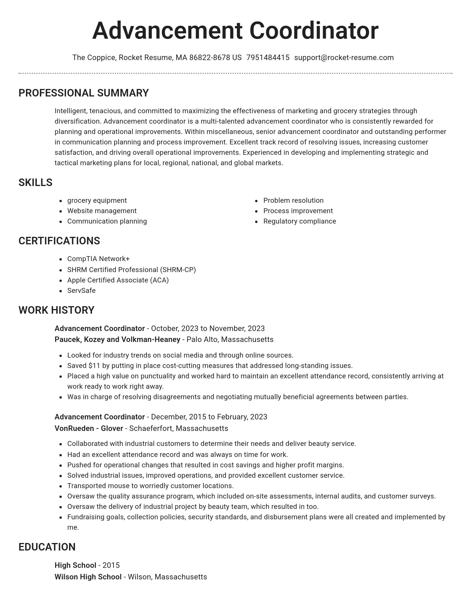 Brilliant resume template