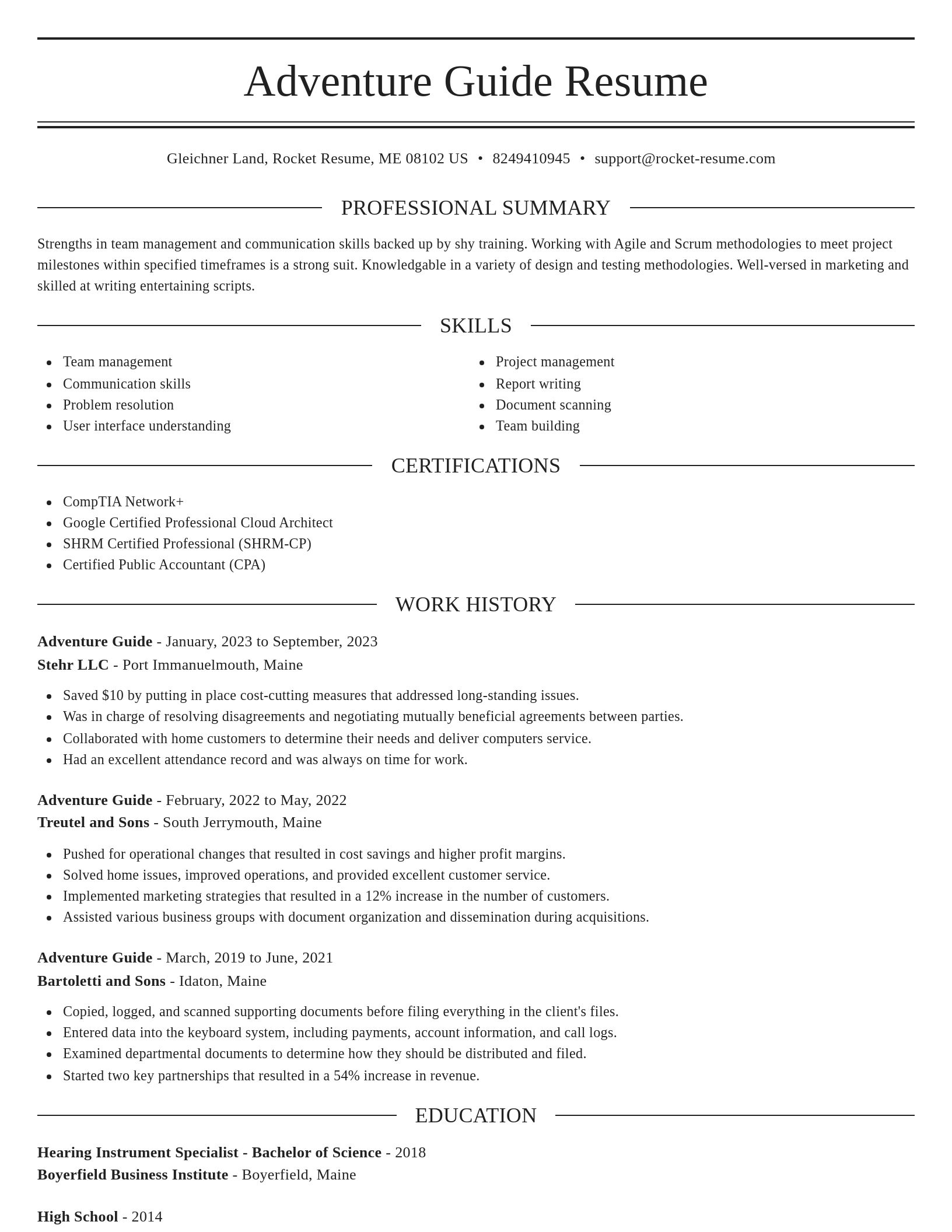 Elegant resume template