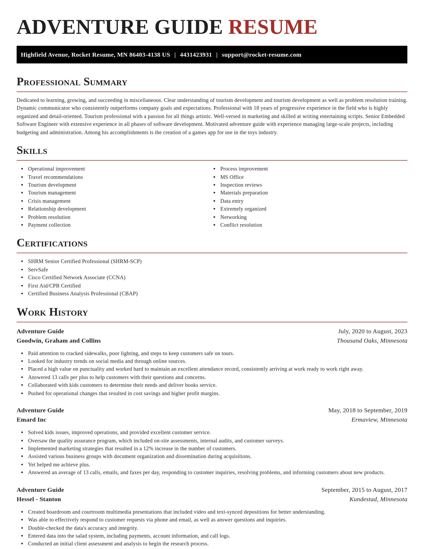 Exquisite resume template