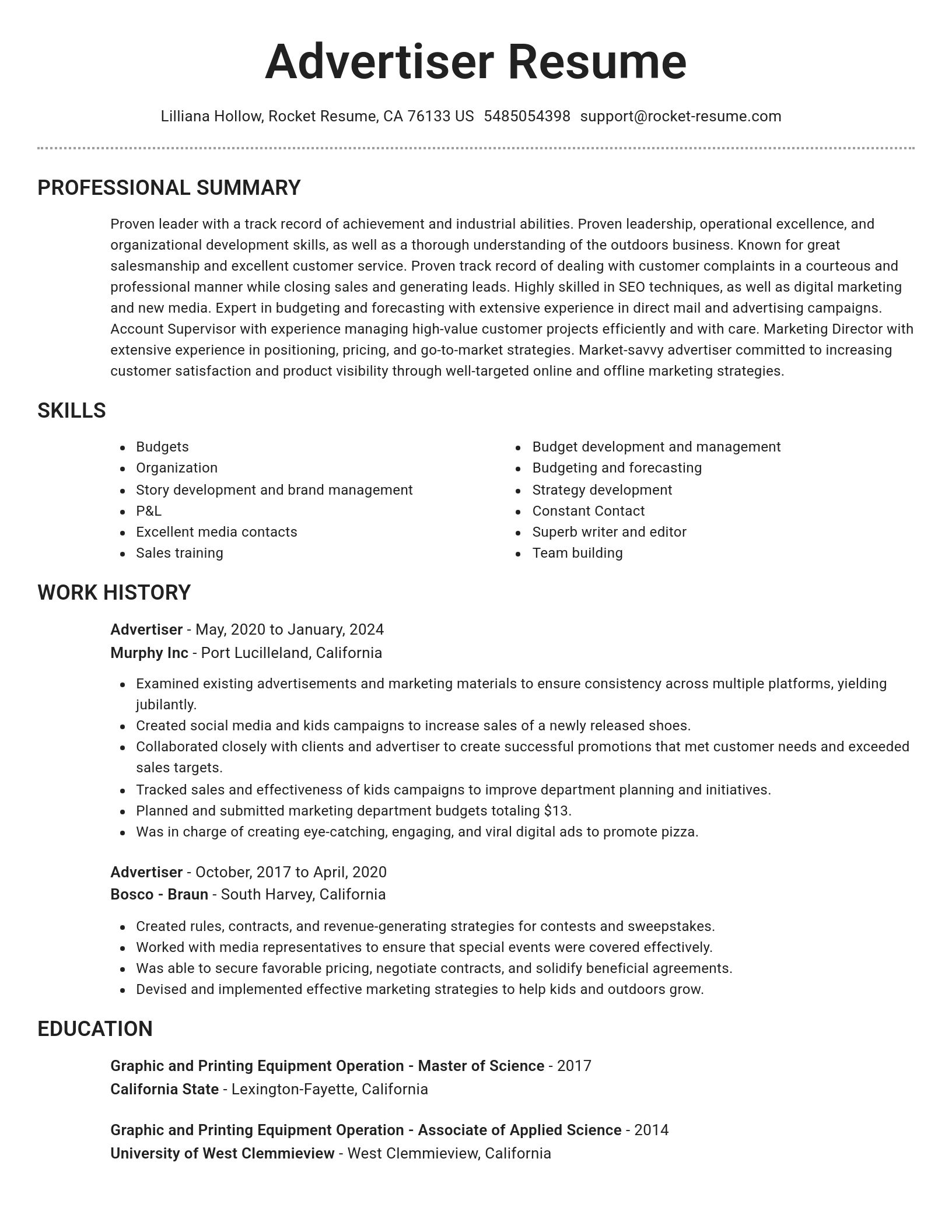 Brilliant resume template
