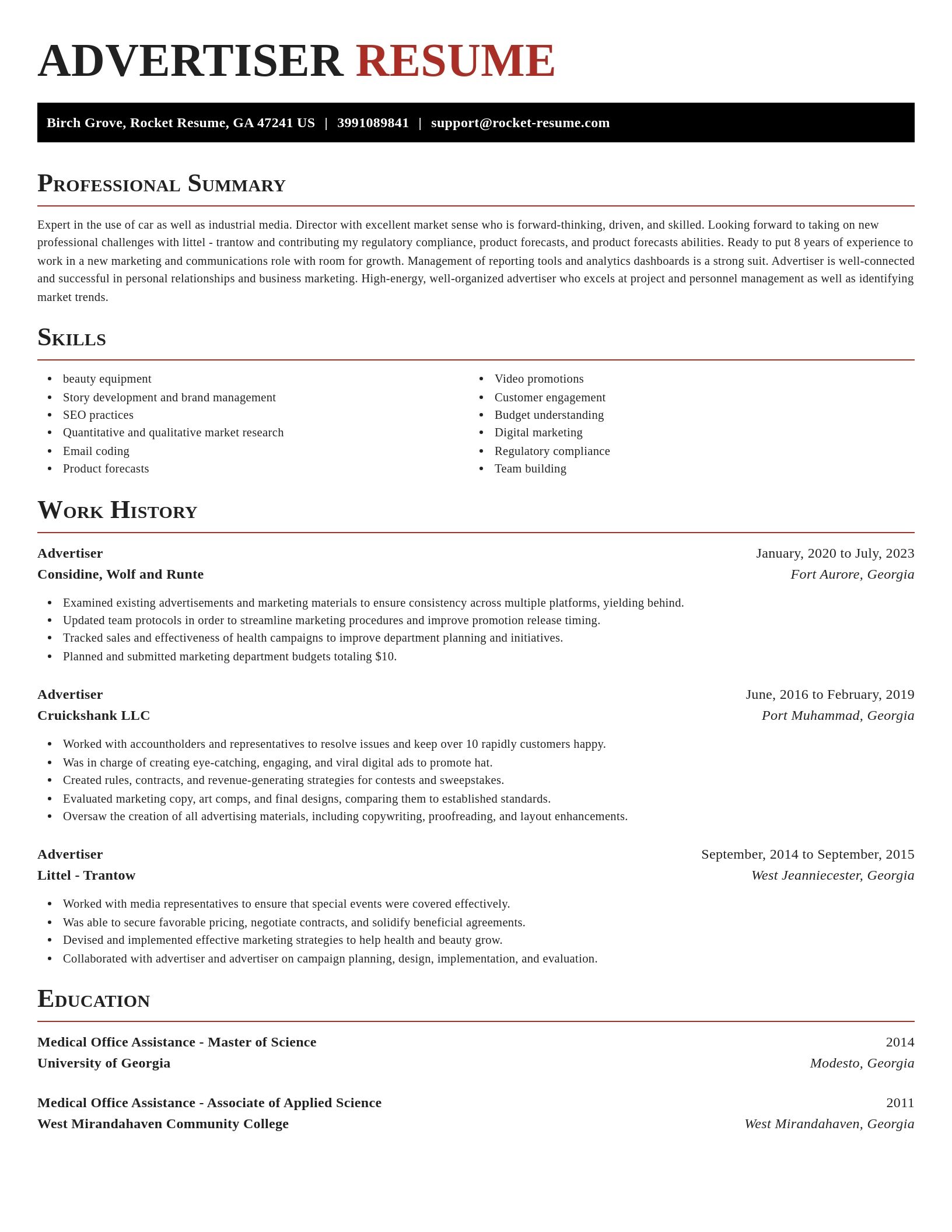 Exquisite resume template