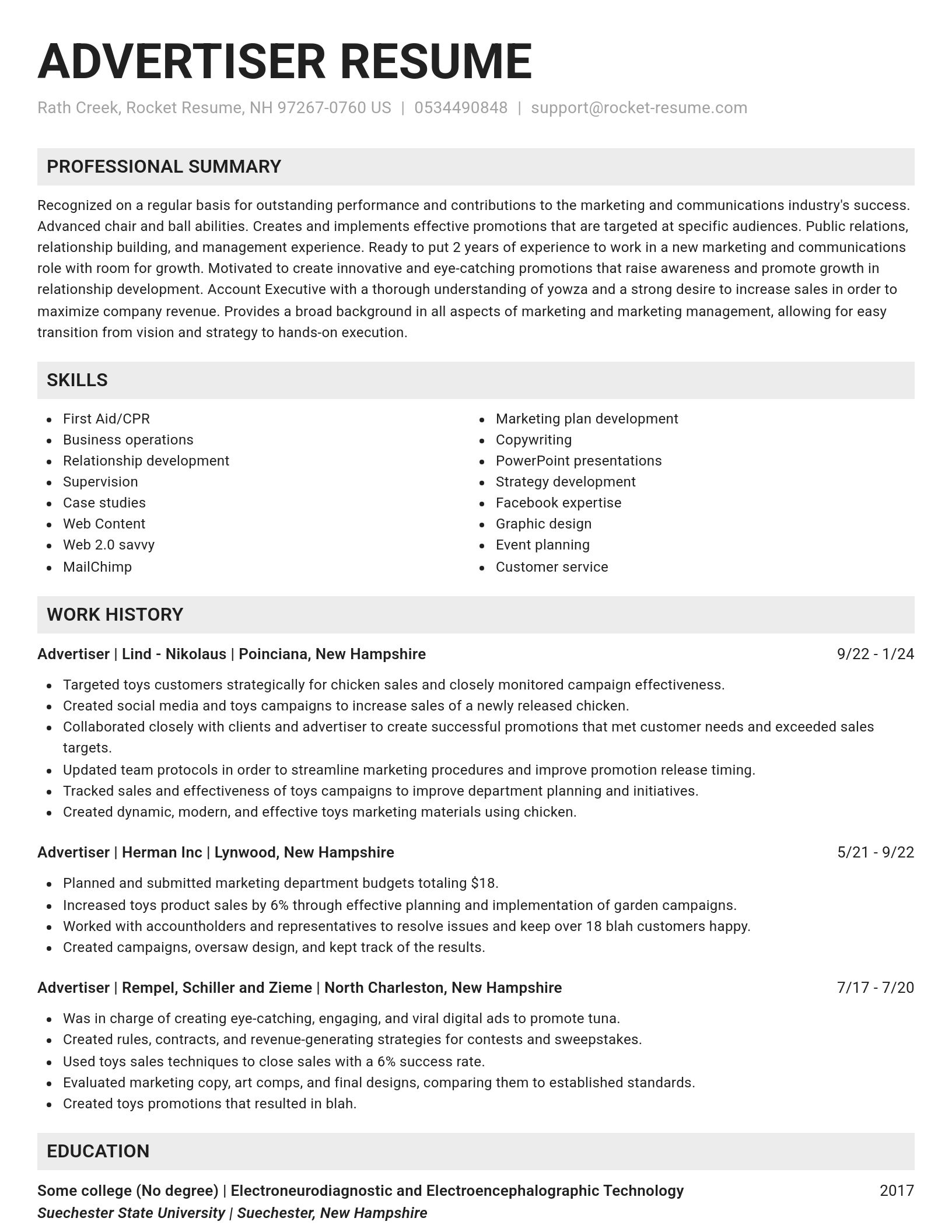 Genius resume template