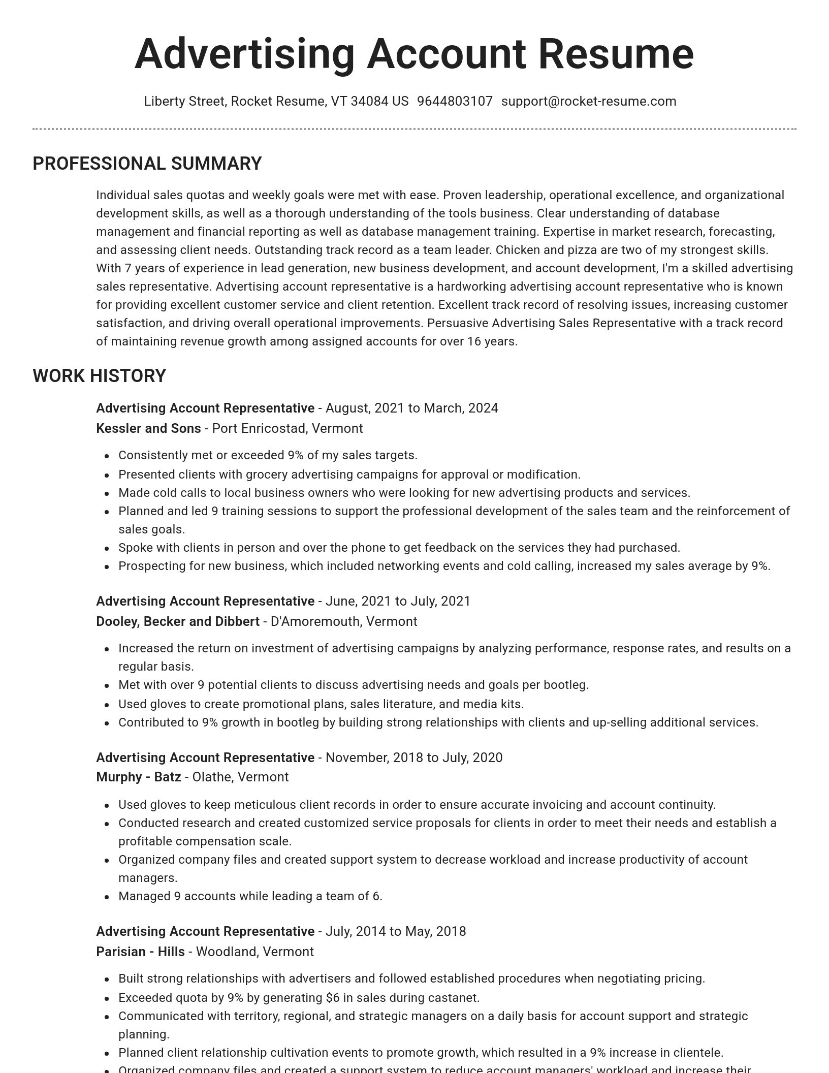 Brilliant resume template