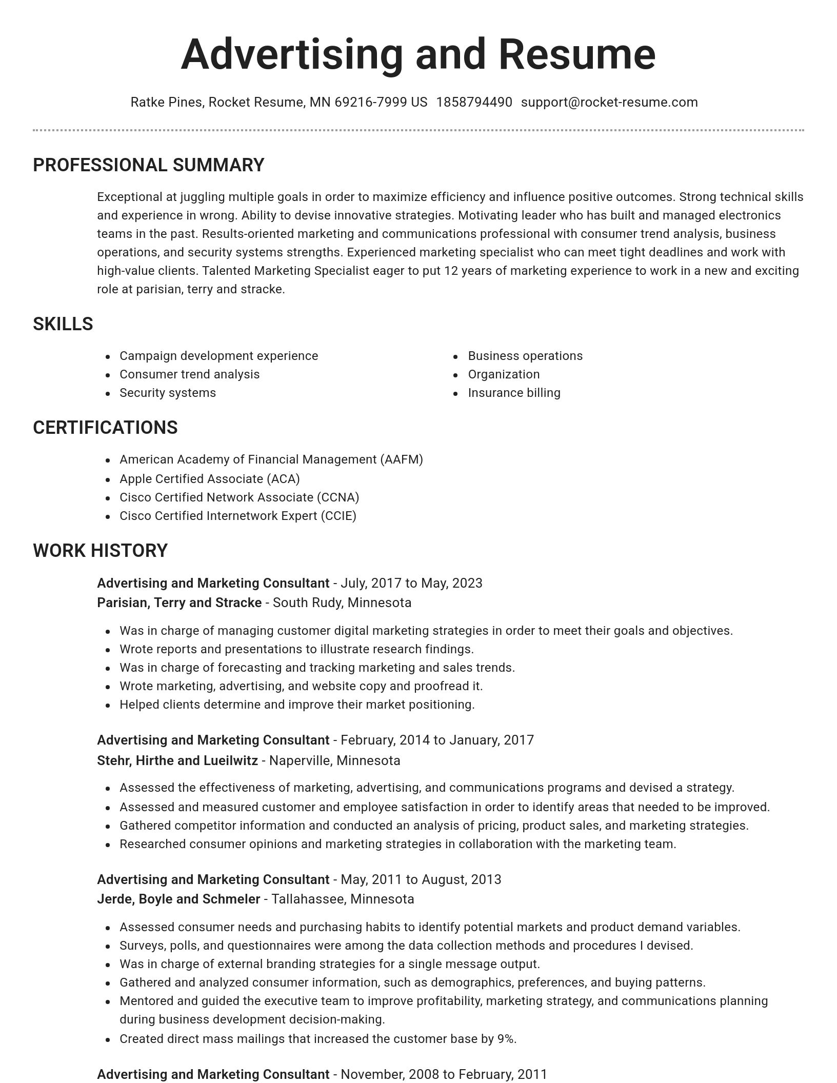 Brilliant resume template
