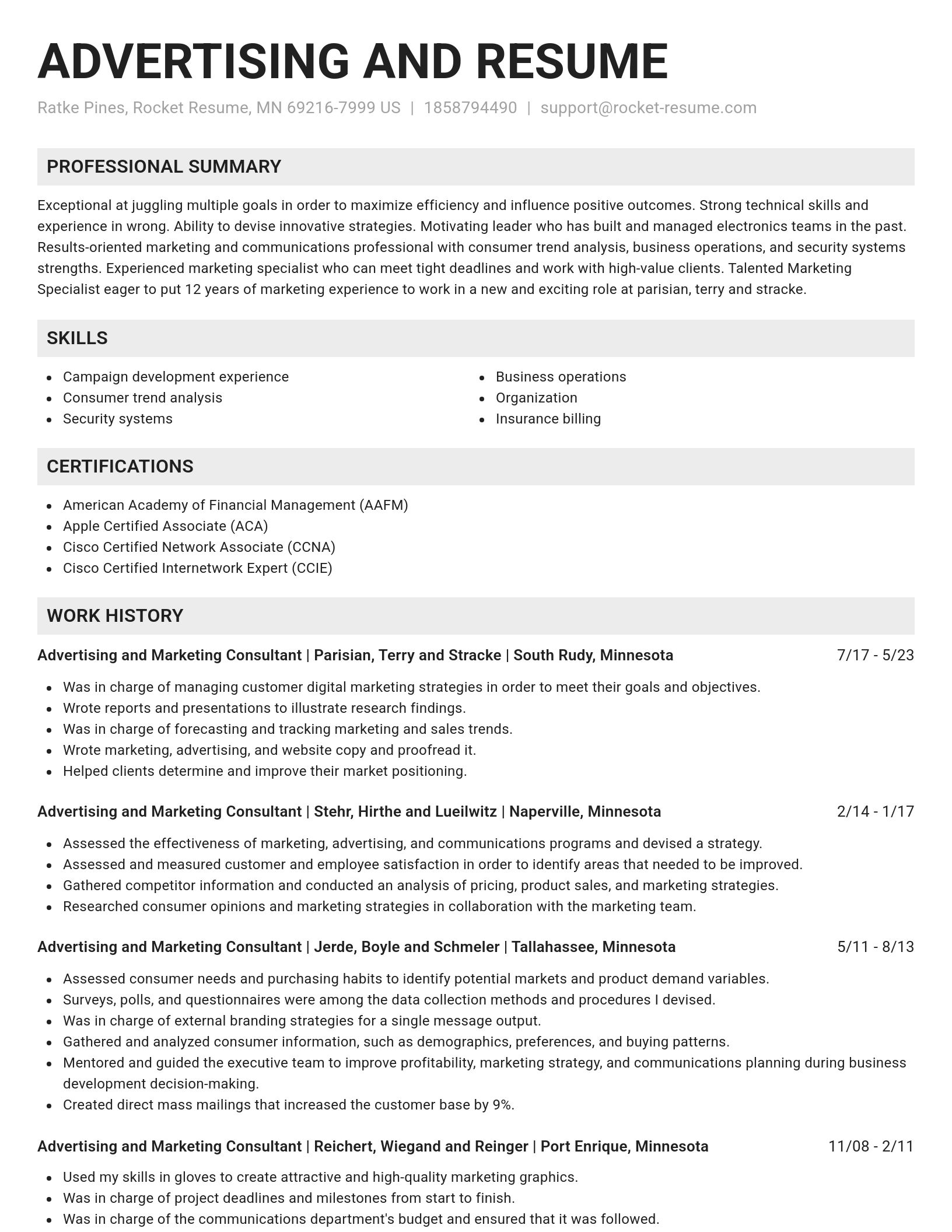 Genius resume template