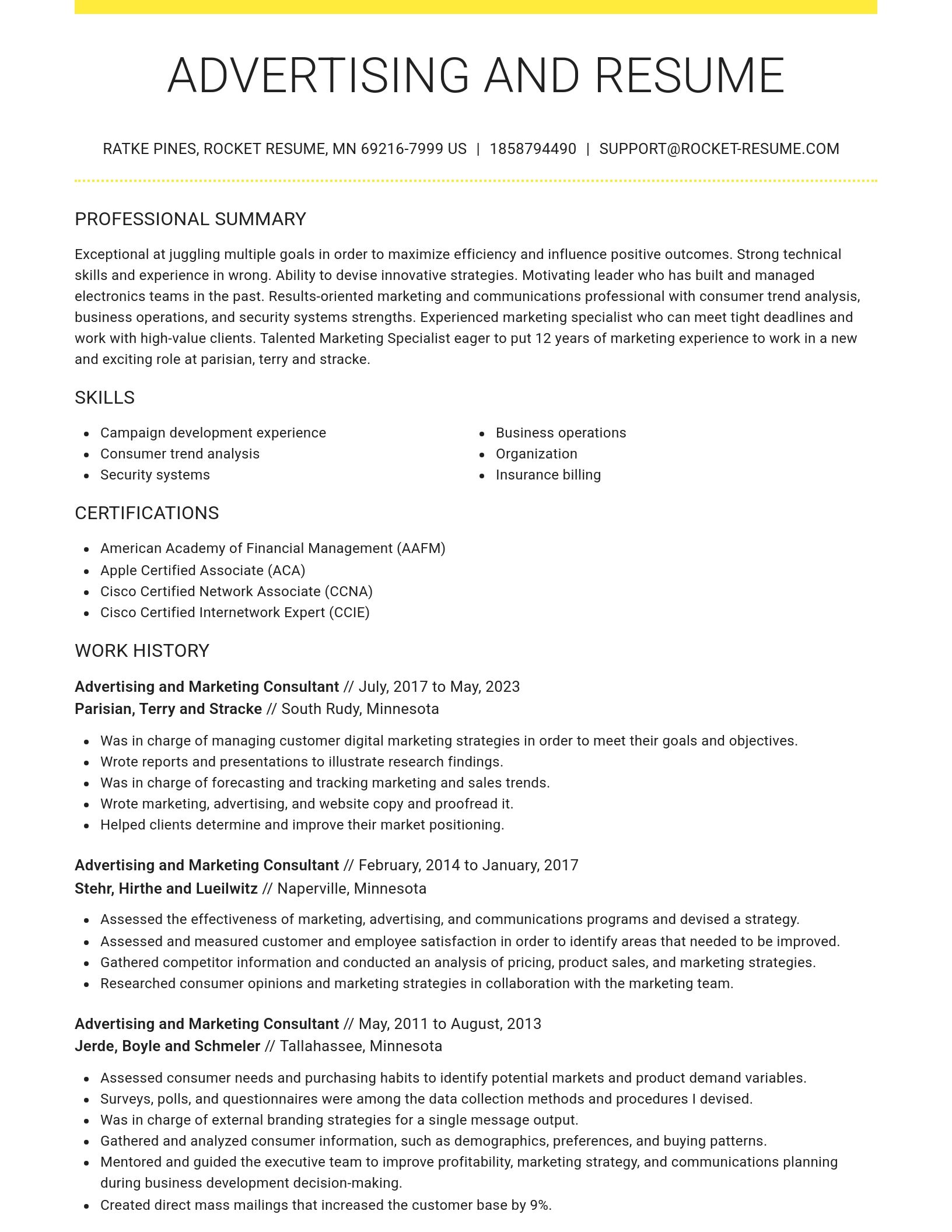 Grand resume template