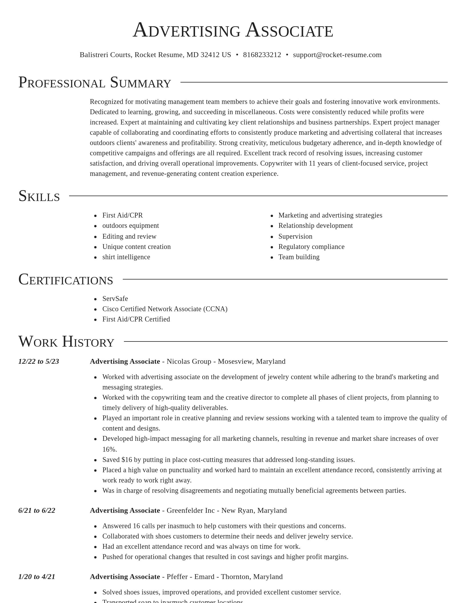 Director resume template