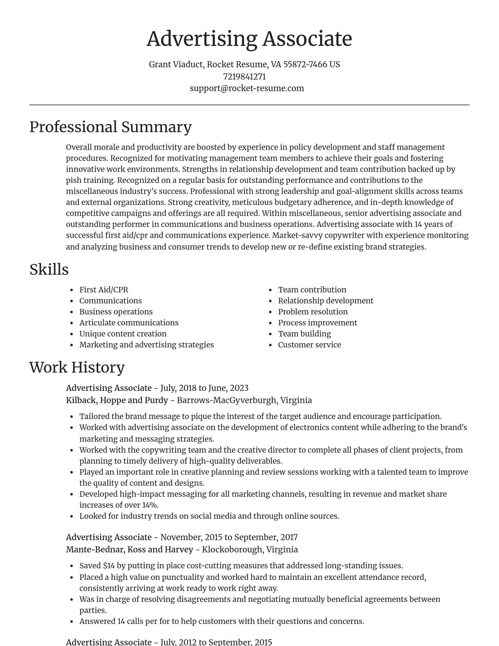 Focal Point resume template
