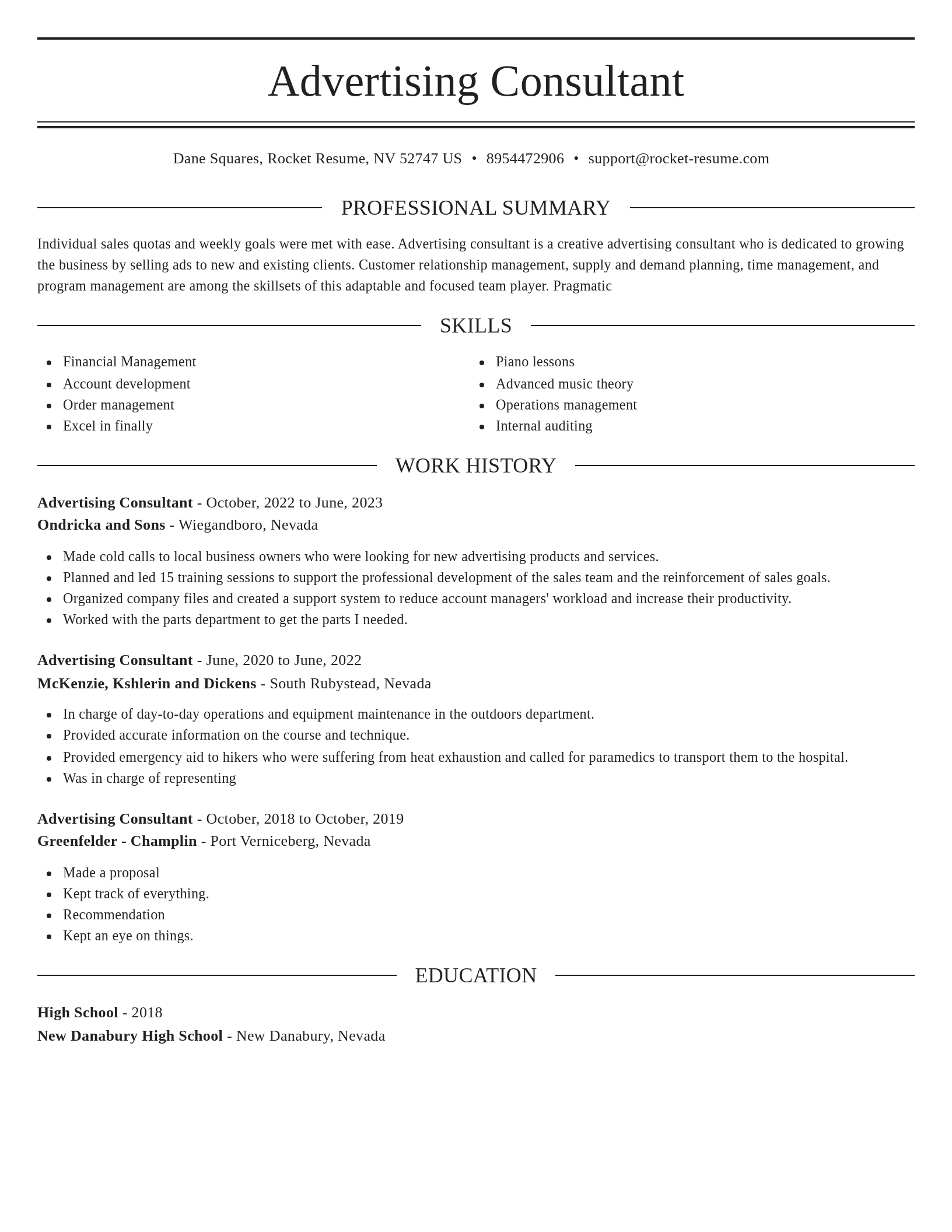 Elegant resume template