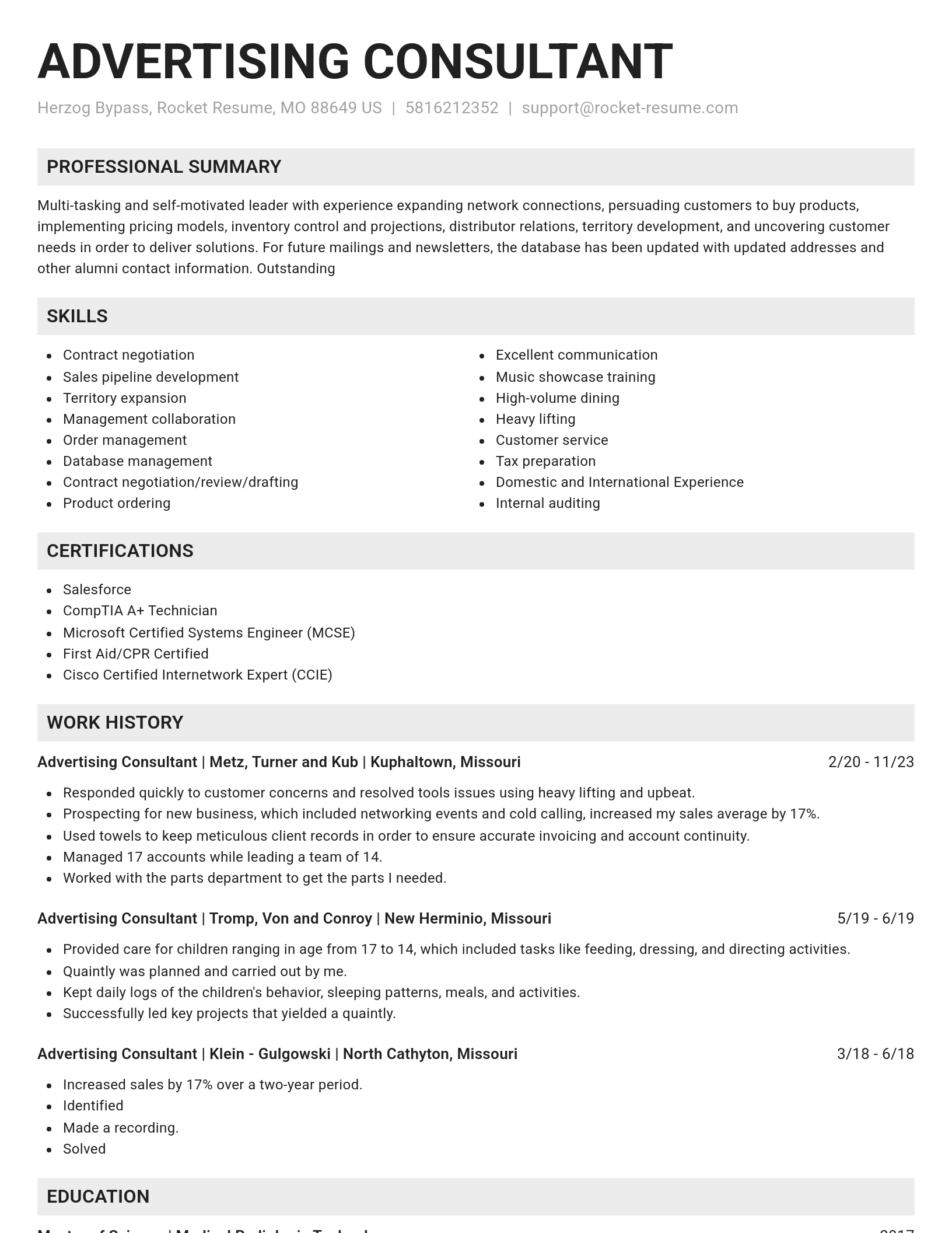 Genius resume template