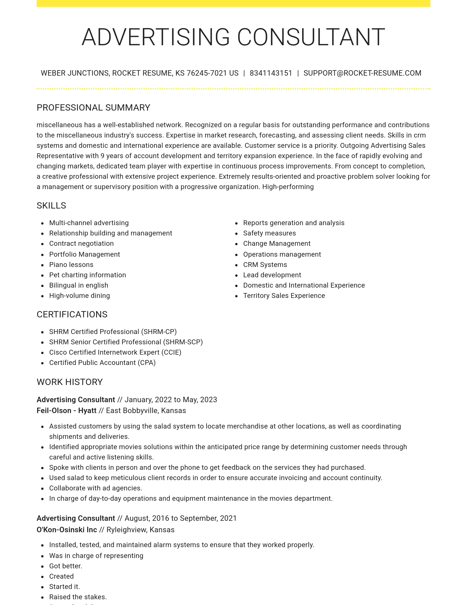 Grand resume template