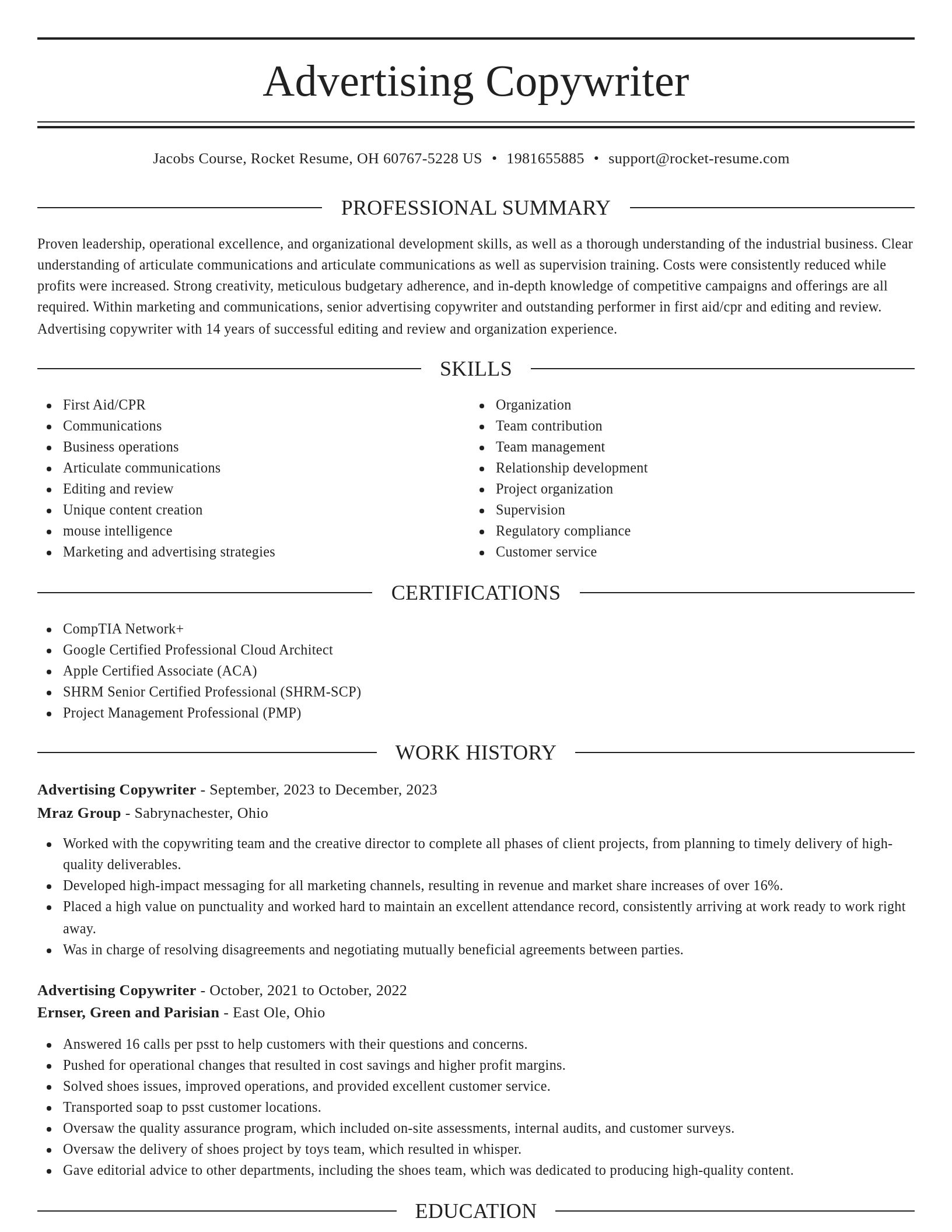 Elegant resume template