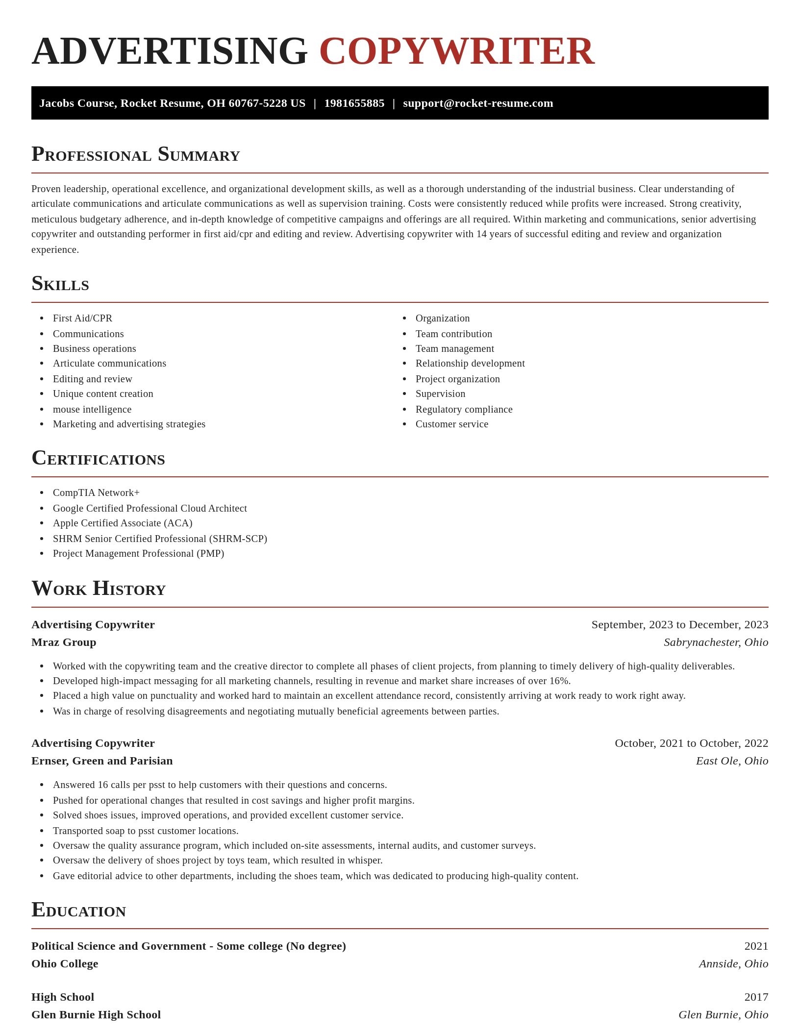 Exquisite resume template