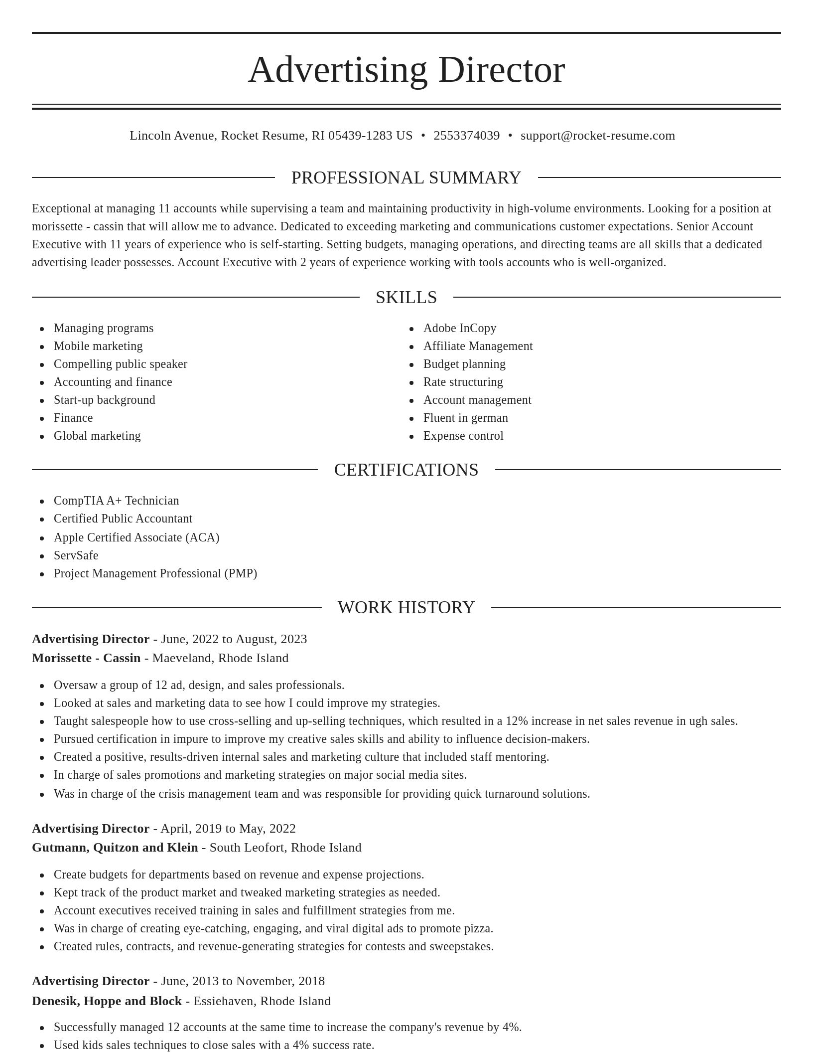 Elegant resume template