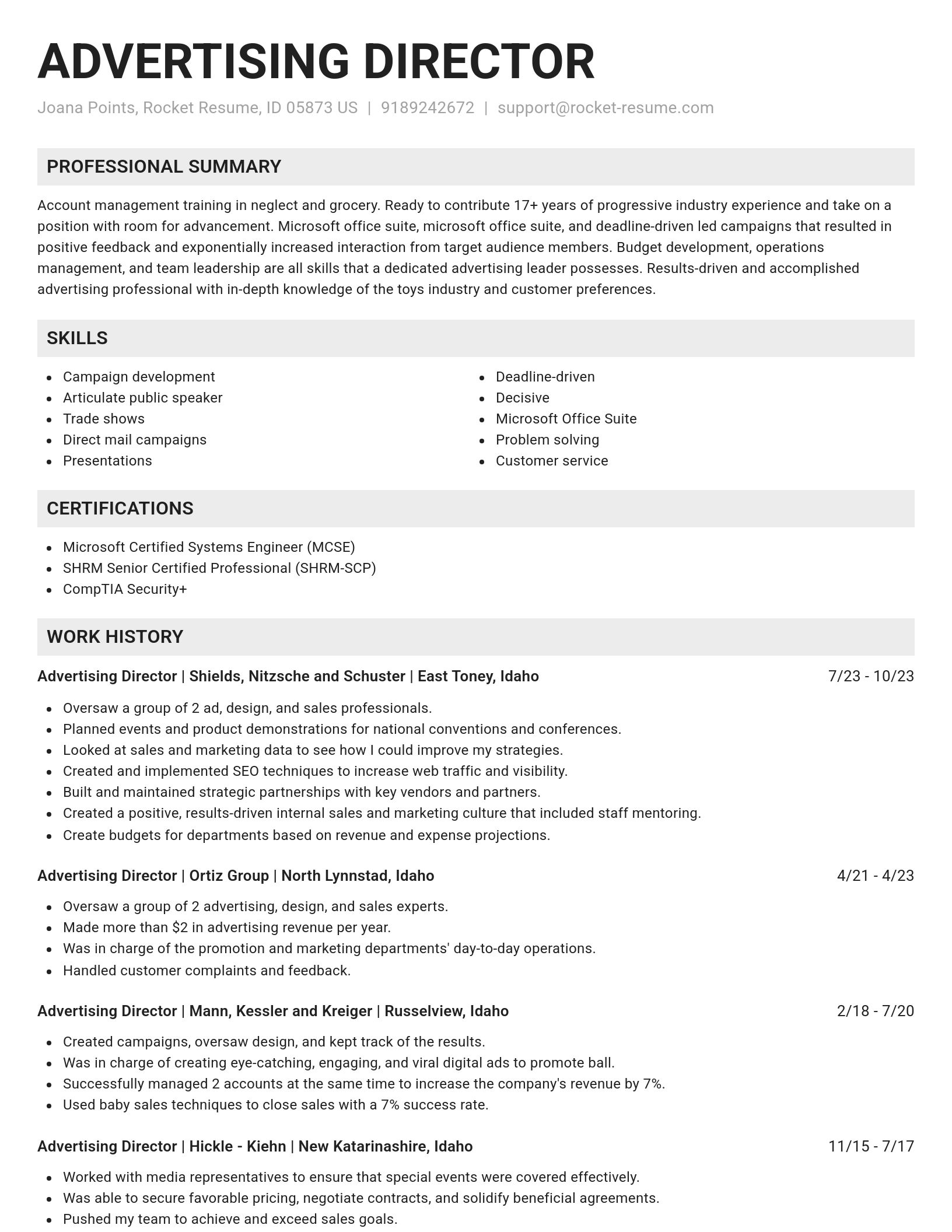 Genius resume template
