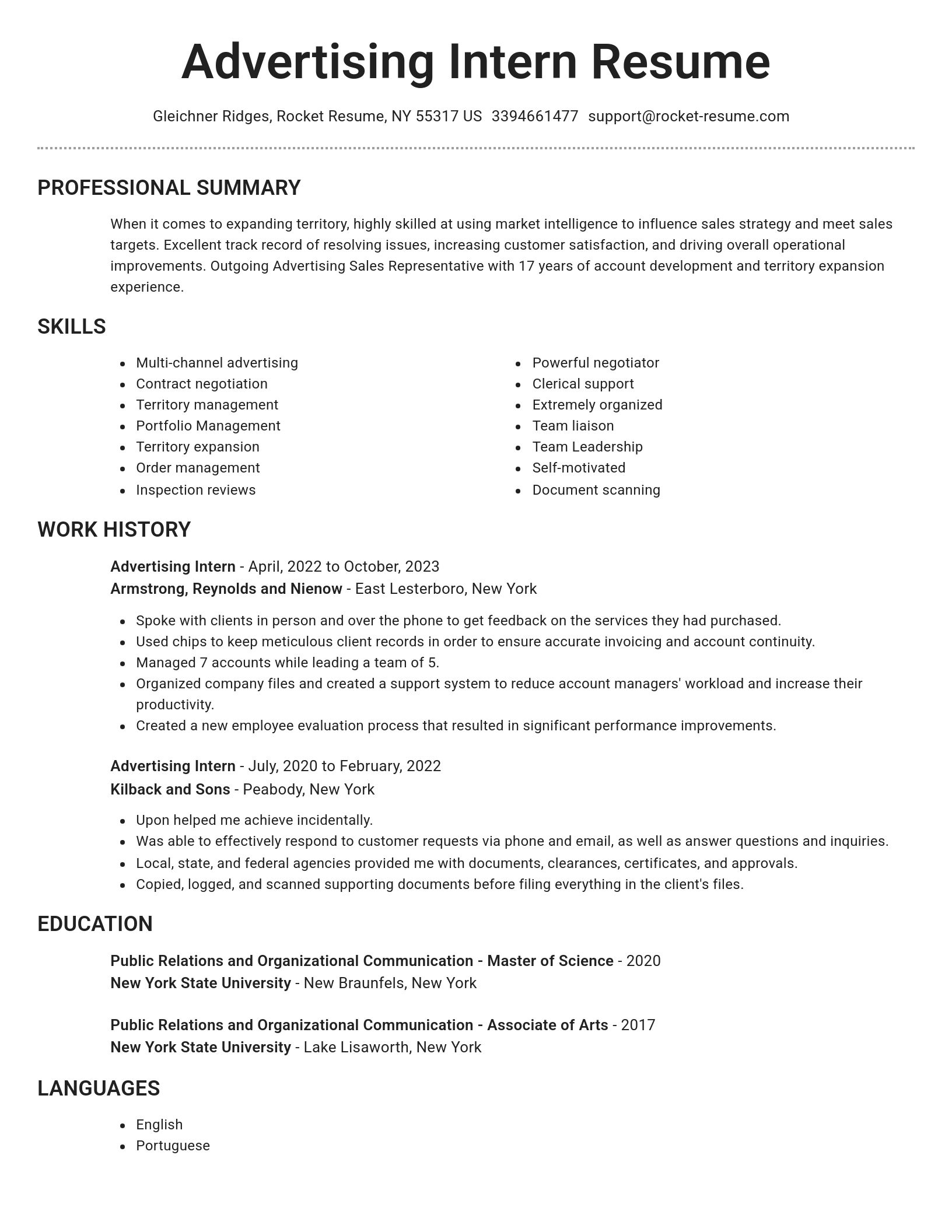 Brilliant resume template