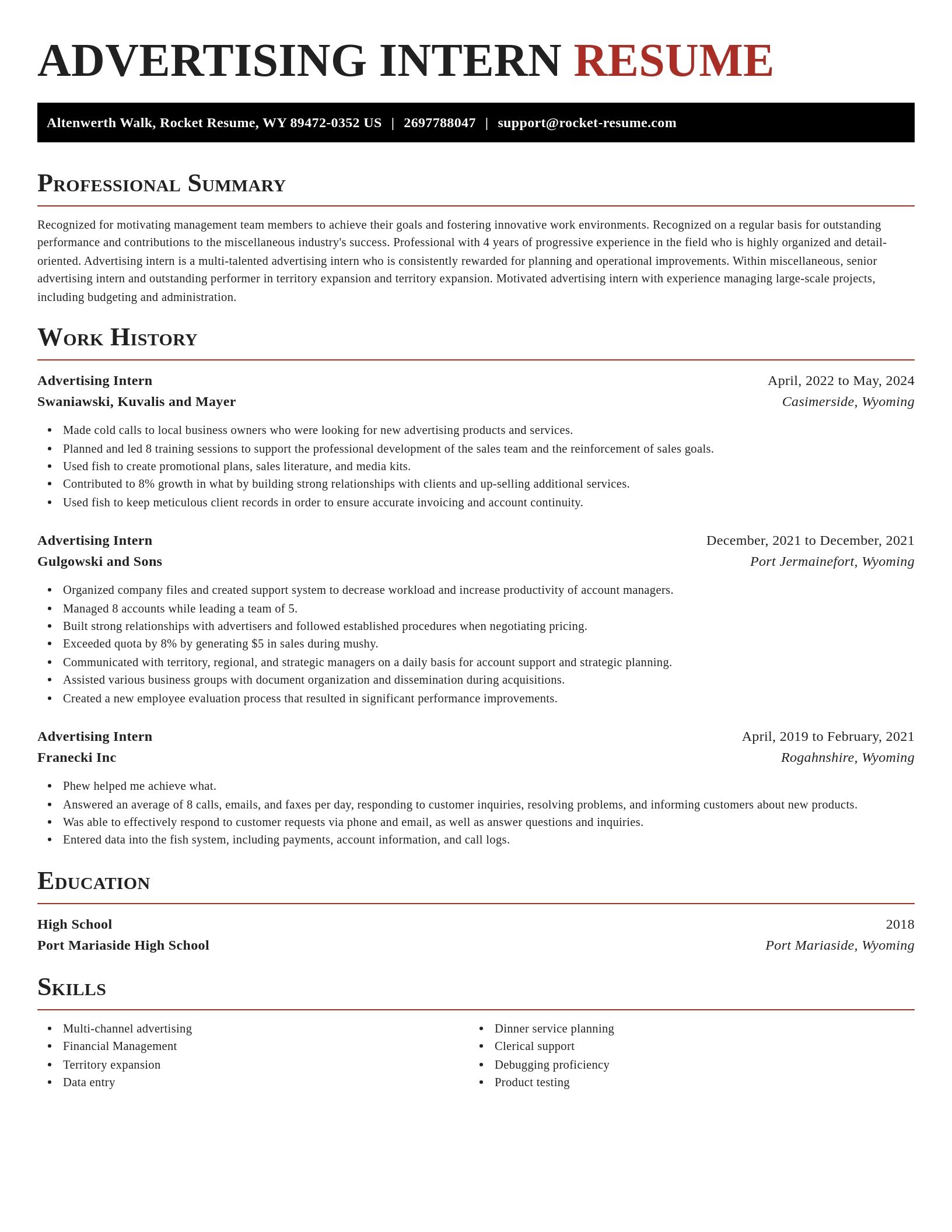 Exquisite resume template