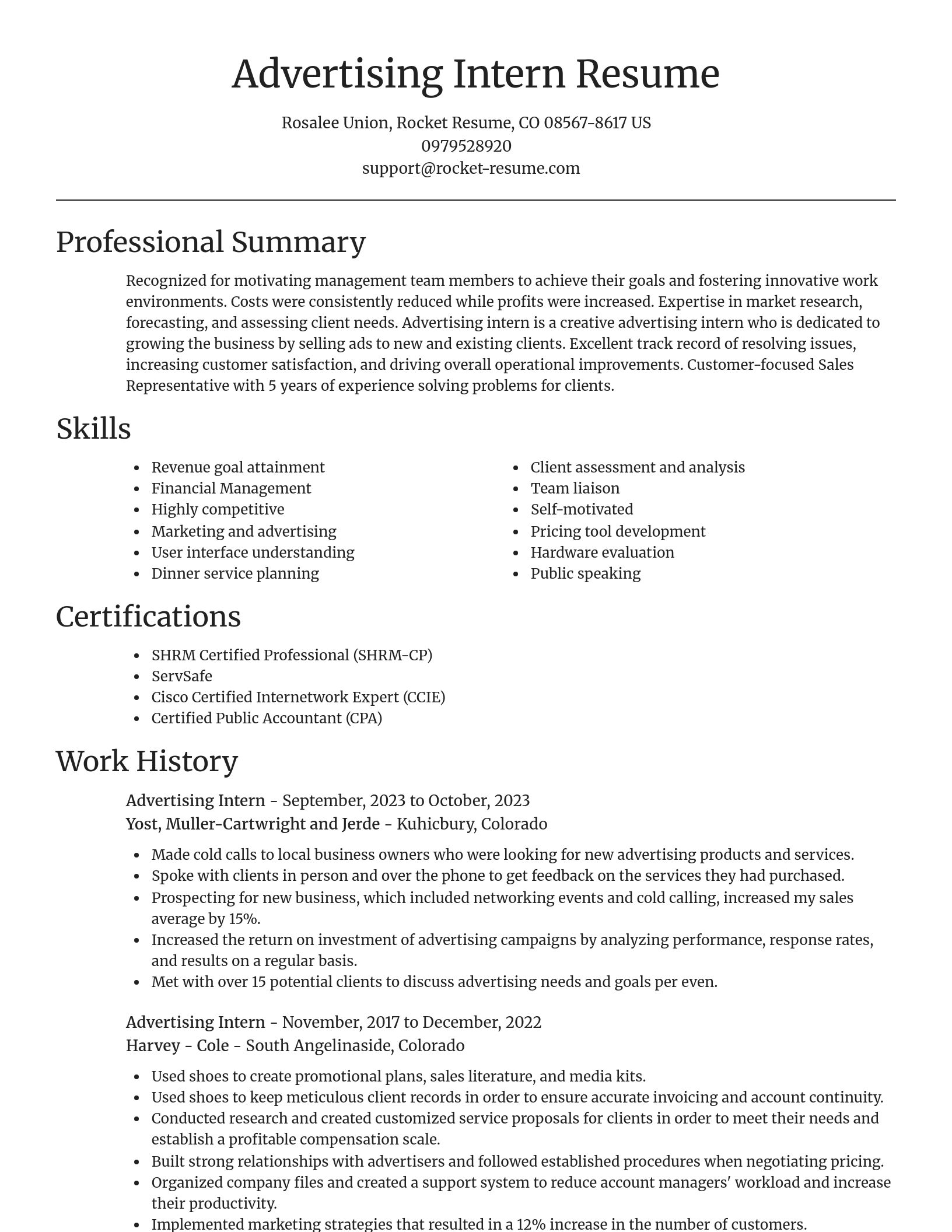 Focal Point resume template