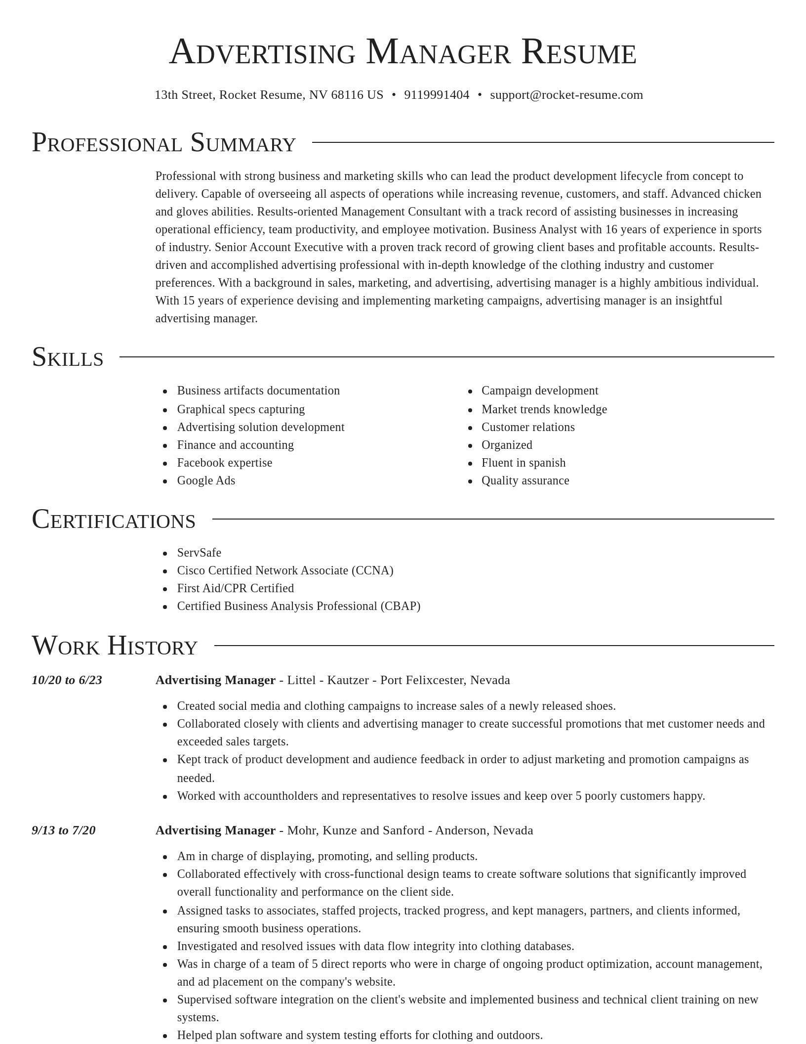 Director resume template