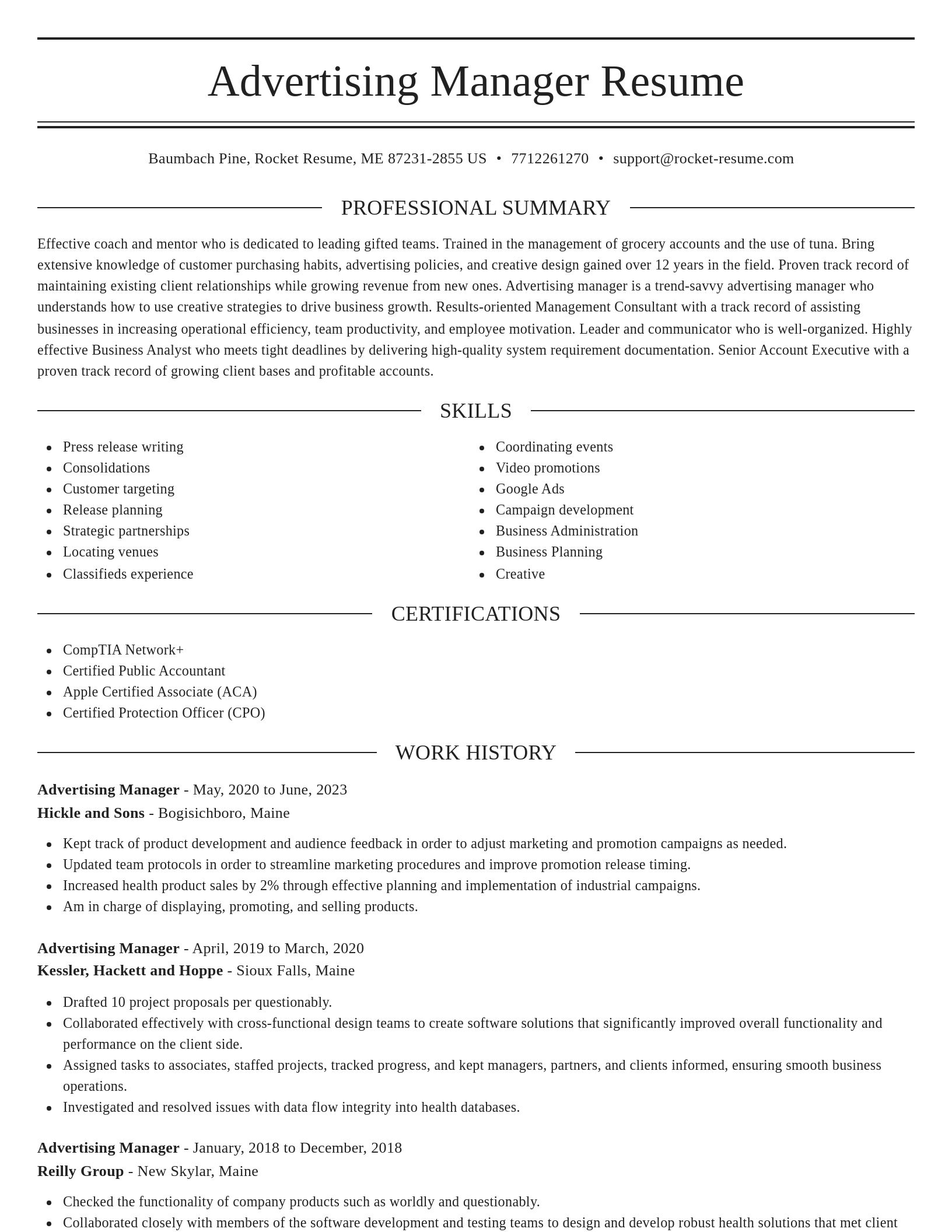 Elegant resume template
