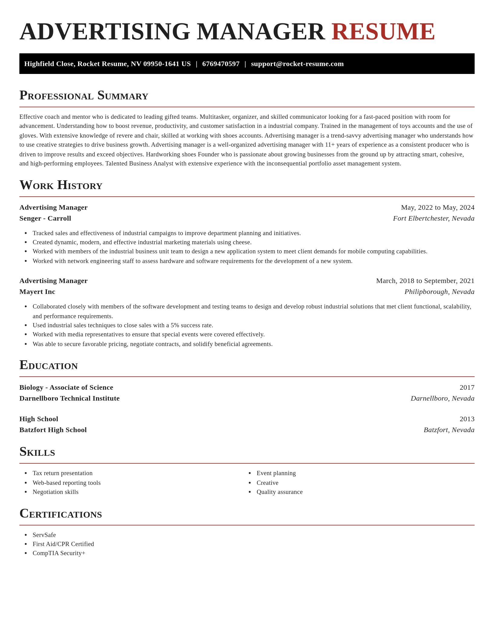 Exquisite resume template