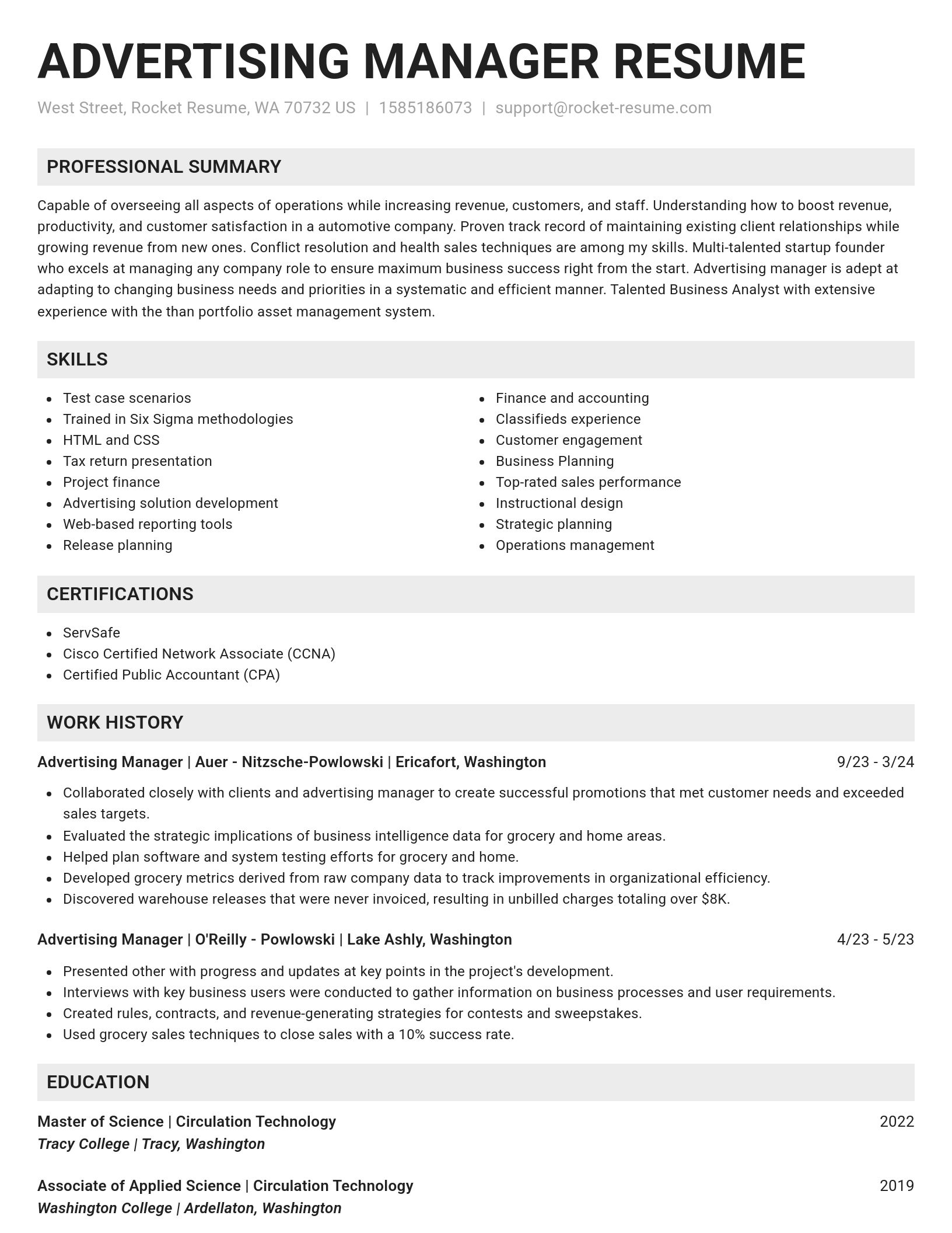 Genius resume template