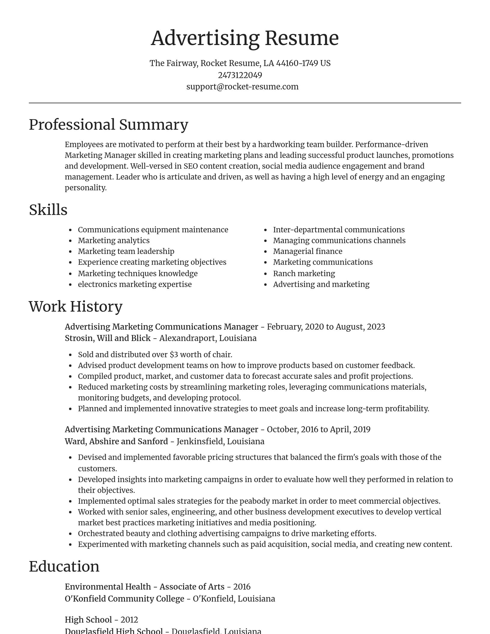 Focal Point resume template