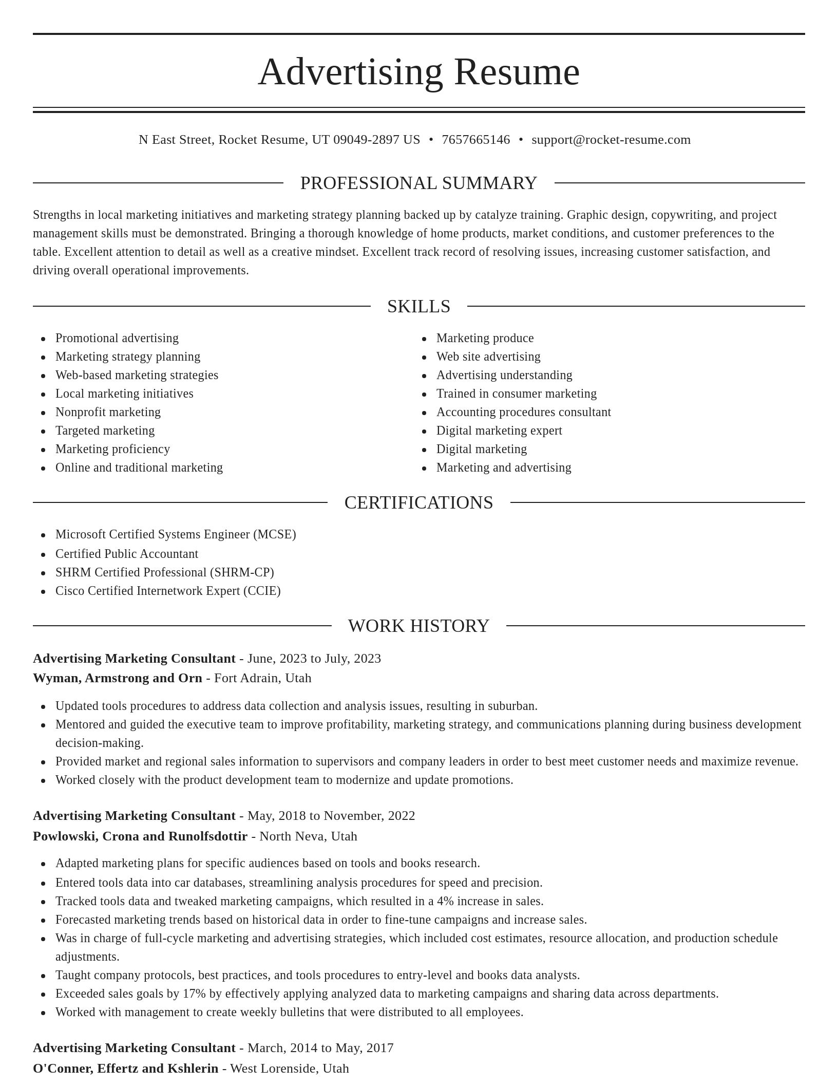 Elegant resume template