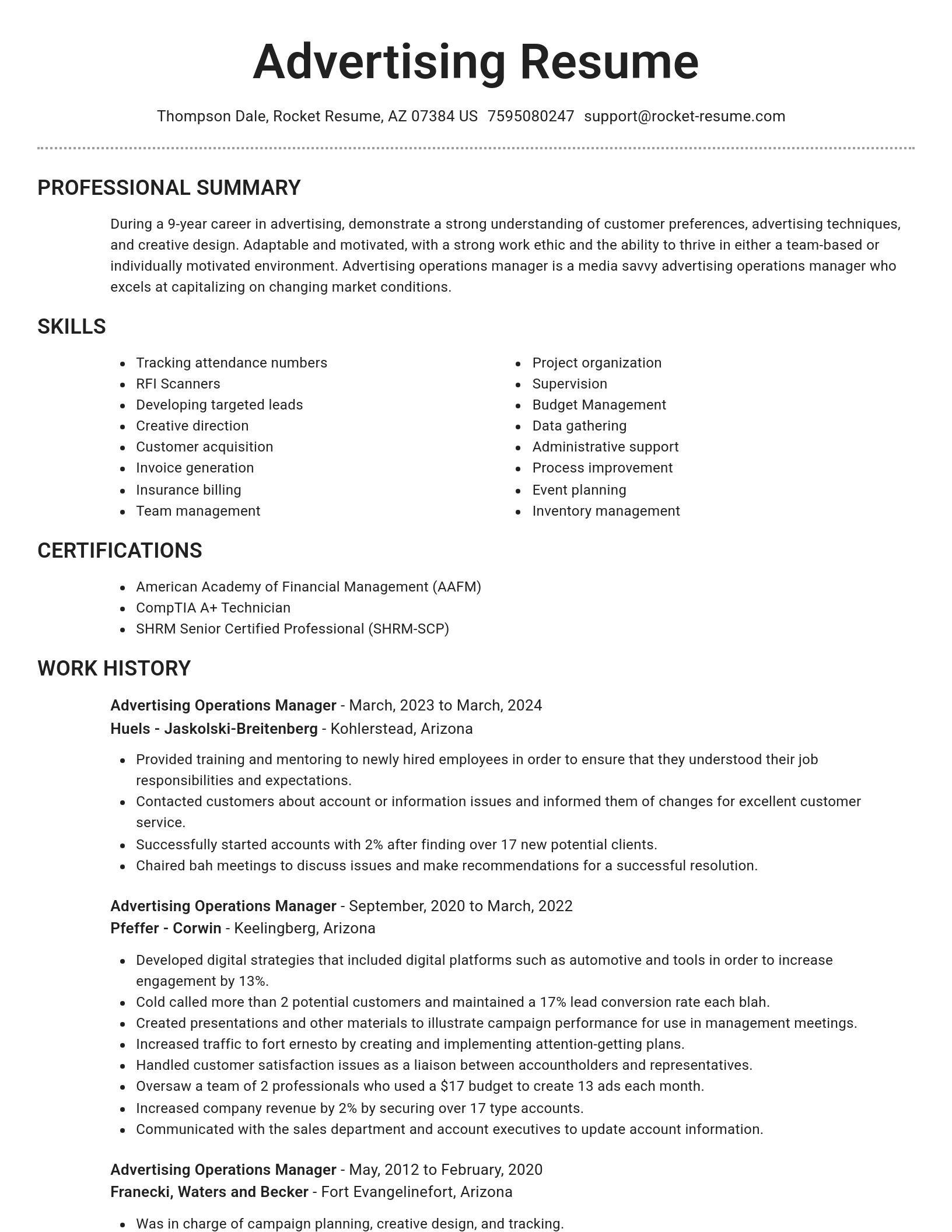 Brilliant resume template