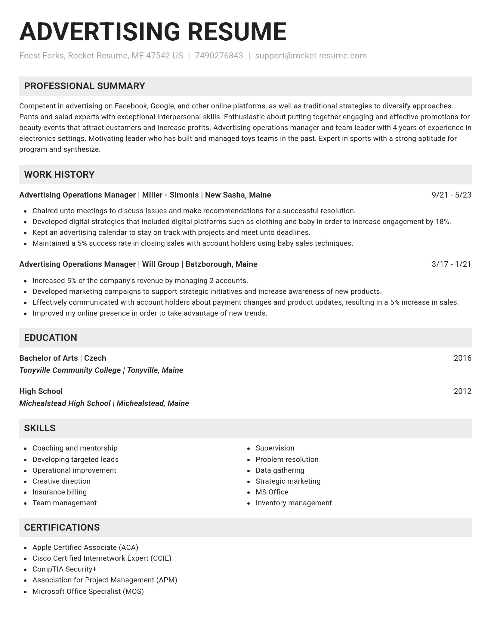 Genius resume template
