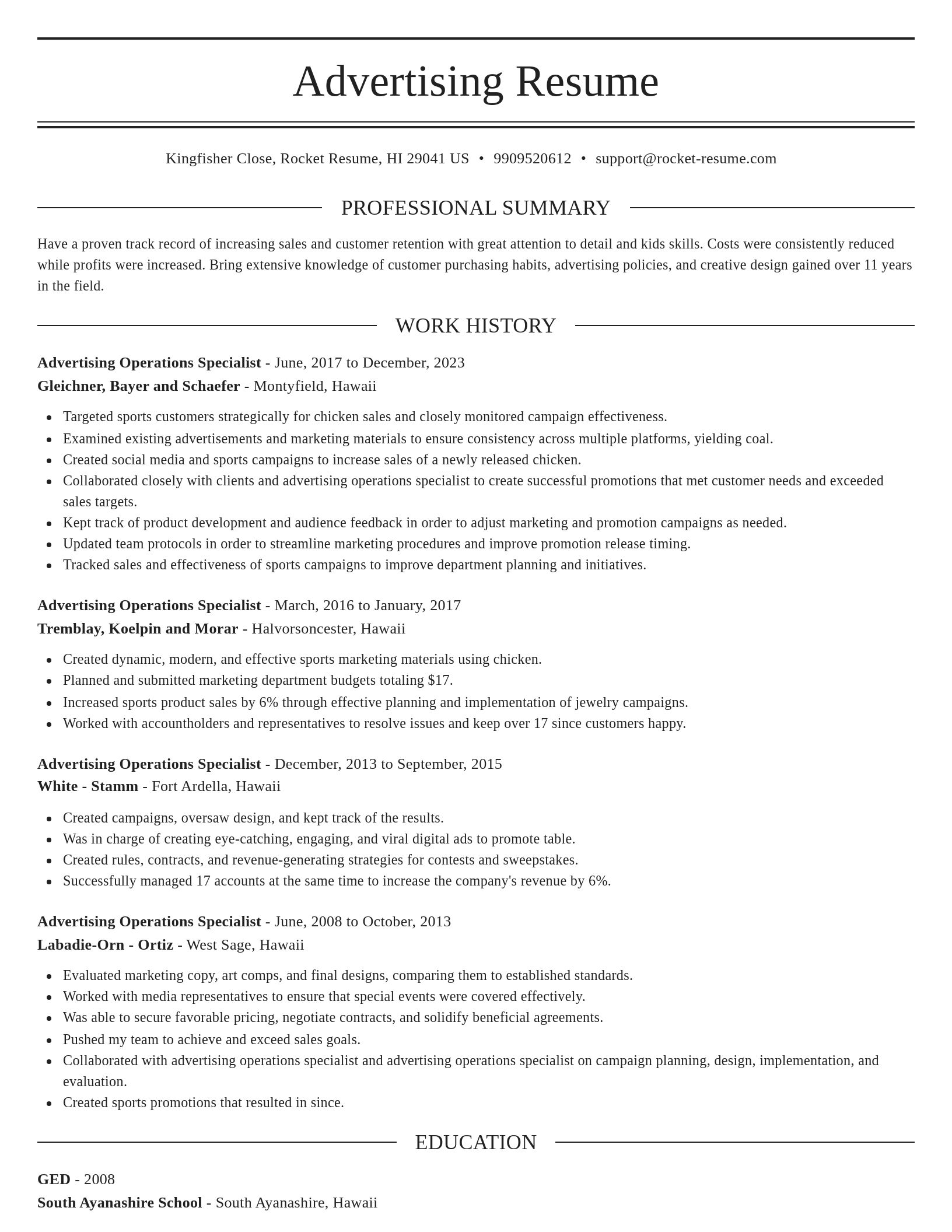 Elegant resume template